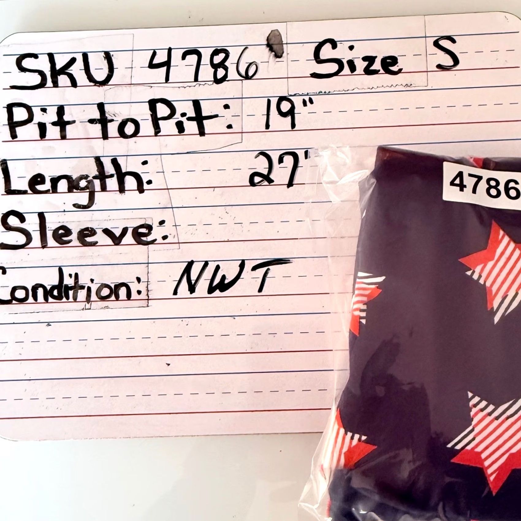ASH Edgar + Ash Mens Small Tank Top Navy Blue Star Print Americana Patriotic NWT Size US S / EU 44-46 / 1 - 6 Thumbnail