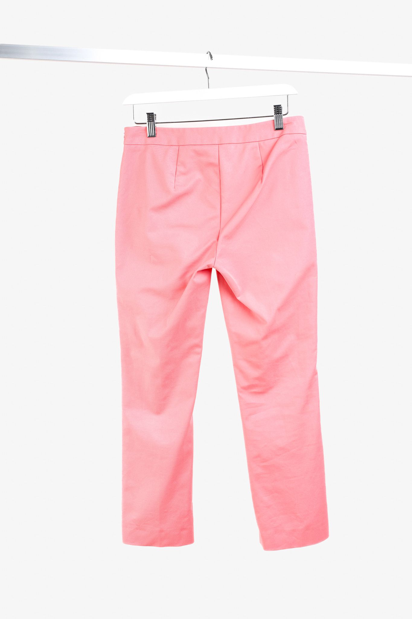 Luisa Cerano Luisa Cerano Pink Cotton Cropped Trousers Size 27" / US 4 / IT 40 - 2 Thumbnail