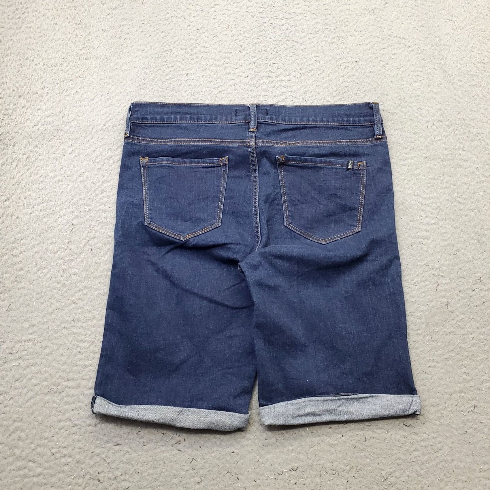 Buffalo David Bitton Buffalo David Bitton Bermuda Shorts Womens 29 Blue Denim Stretch Cuffed Hem Size 29" - 2 Thumbnail