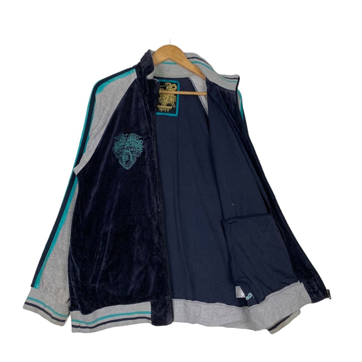 Japanese Brand KISSMARK Colorblock Velvet Jacket #1041-C47 Size US L / EU 52-54 / 3 - 9 Thumbnail