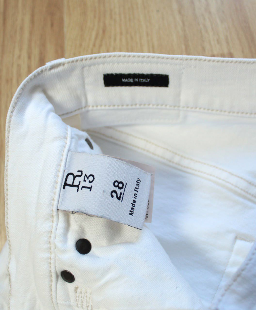 R13 🔥 R13 SS25 Romeo Jean Aerin White Stretch Denim Pants Jeans Size 28" / US 6 / IT 42 - 7 Thumbnail