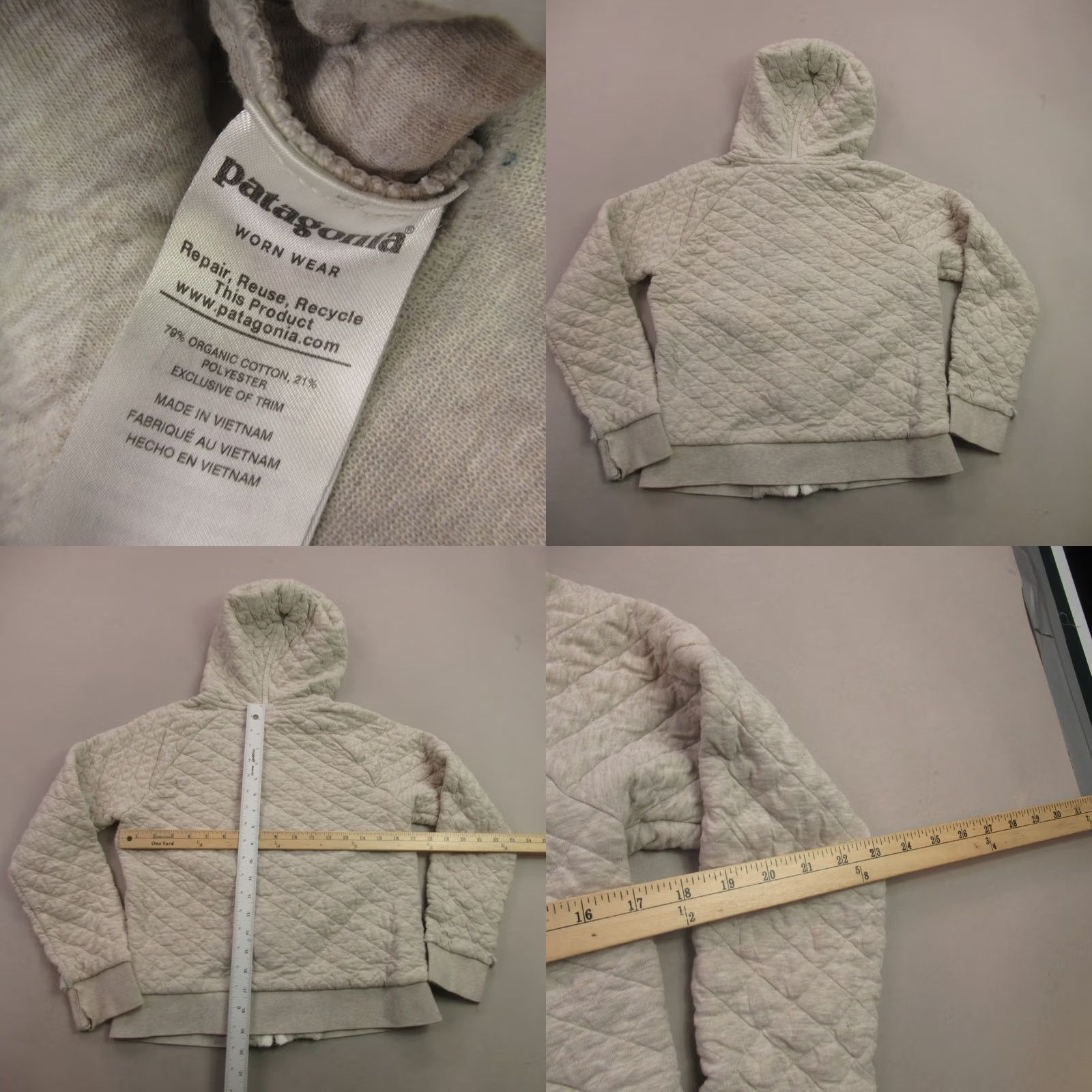Patagonia Patagonia Hoodie Womens Small Long Sleeve Full Zip Hooded Beige Casual Size S / US 4 / IT 40 - 8 Thumbnail