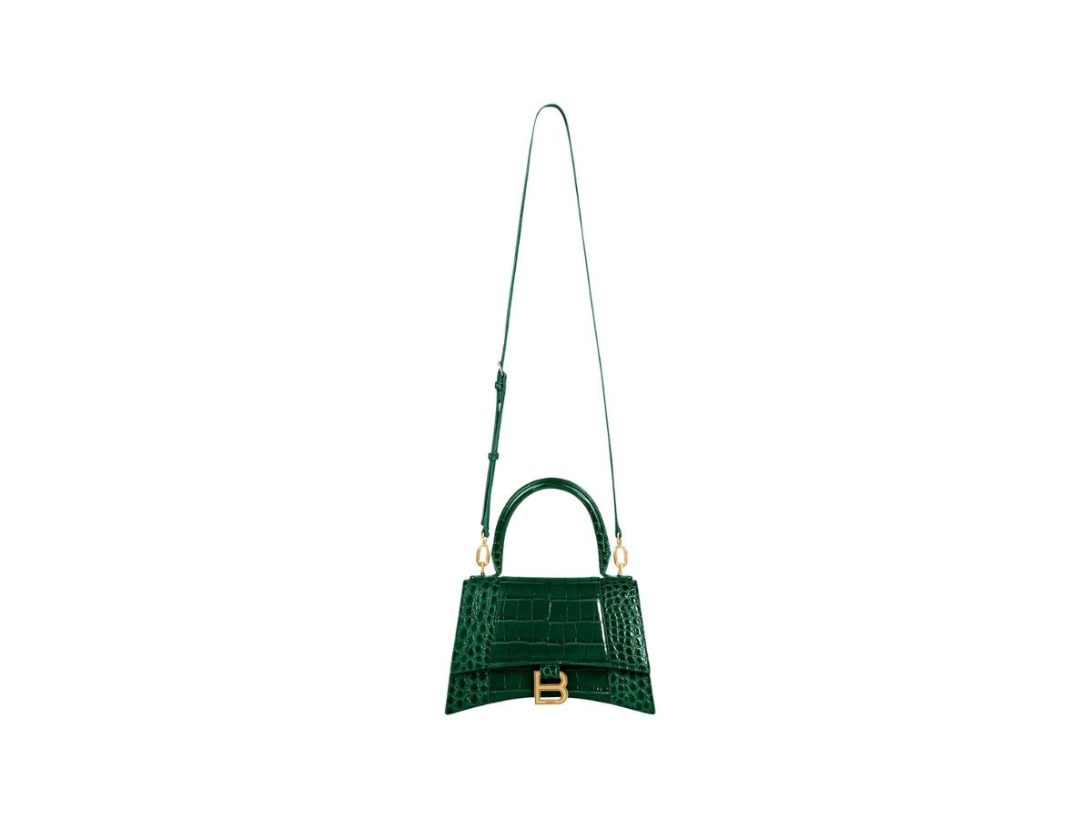Balenciaga o1tr1nto0126 Size: OS / Hourglass Small Handbag in Green Size ONE SIZE - 3 Thumbnail