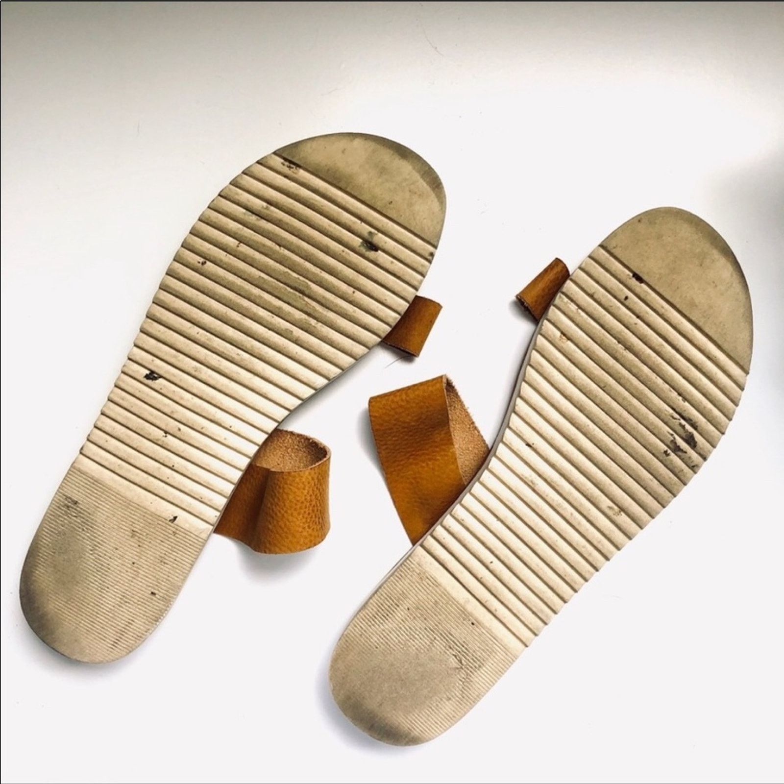 Anthropologie SPLENDID Anthro Brown Leather Slide Slip On Flat Sandal Size US 10 / IT 40 - 3 Thumbnail