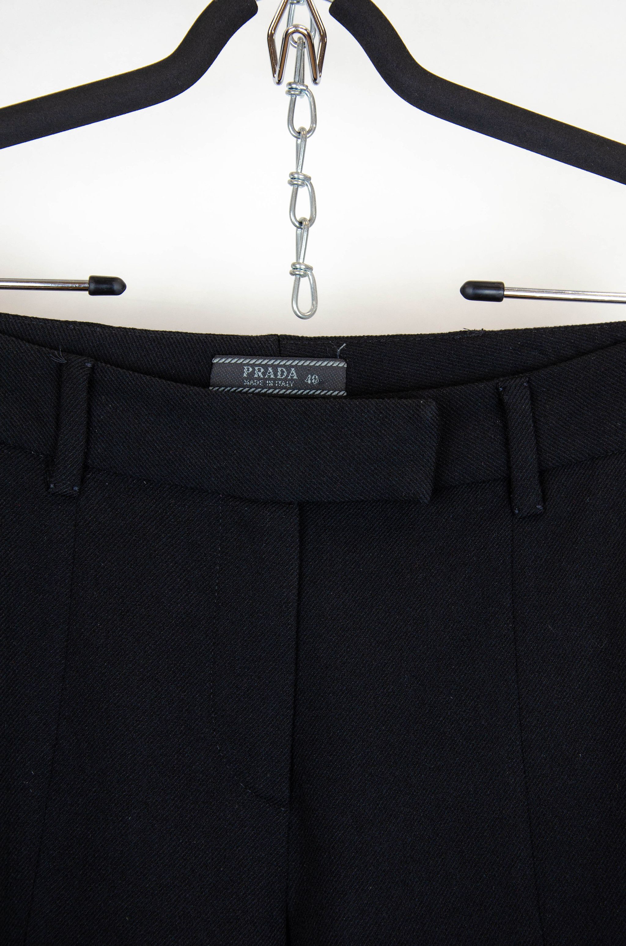 Prada Prada Wool Zip Hem Trousers – Size IT 40 Size 27" / US 4 / IT 40 - 3 Thumbnail