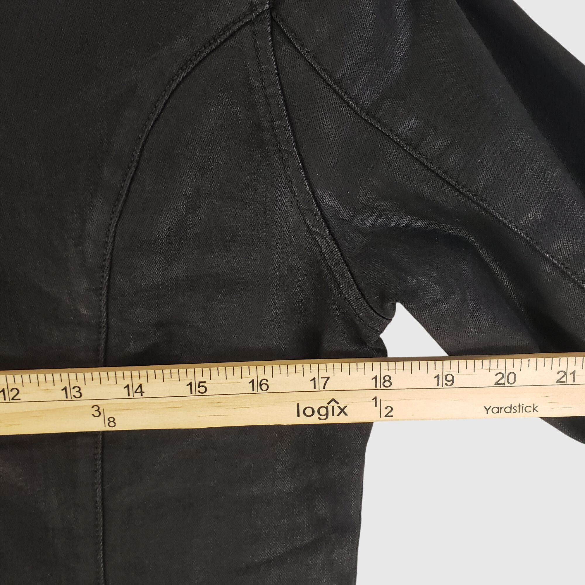 HIDDEN Hidden Jeans Cropped Black Faux Leather Moto Jacket Womens L Size L / US 10 / IT 46 - 8 Thumbnail