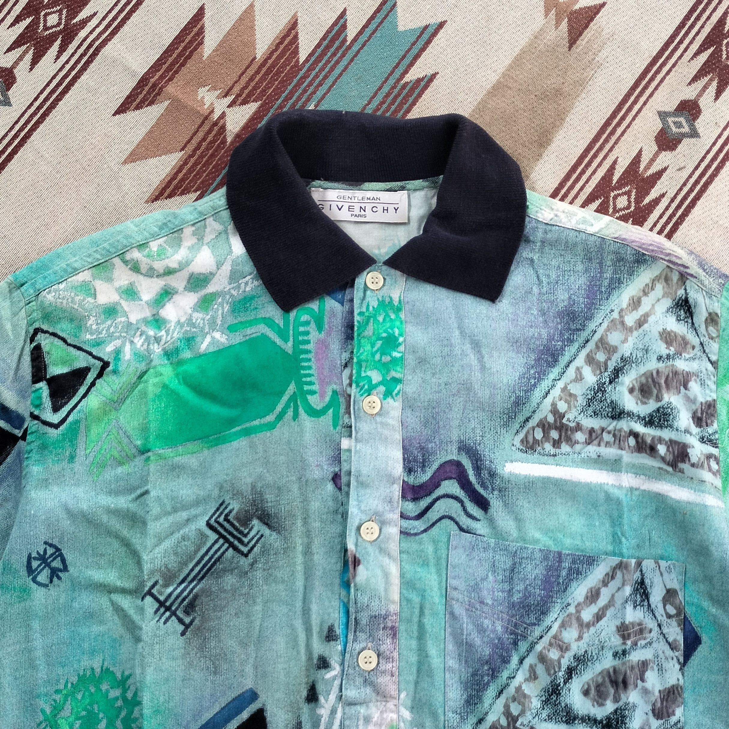 Givenchy Vtg Givenchy pattern polo ss shirt Size US S / EU 44-46 / 1 - 3 Thumbnail