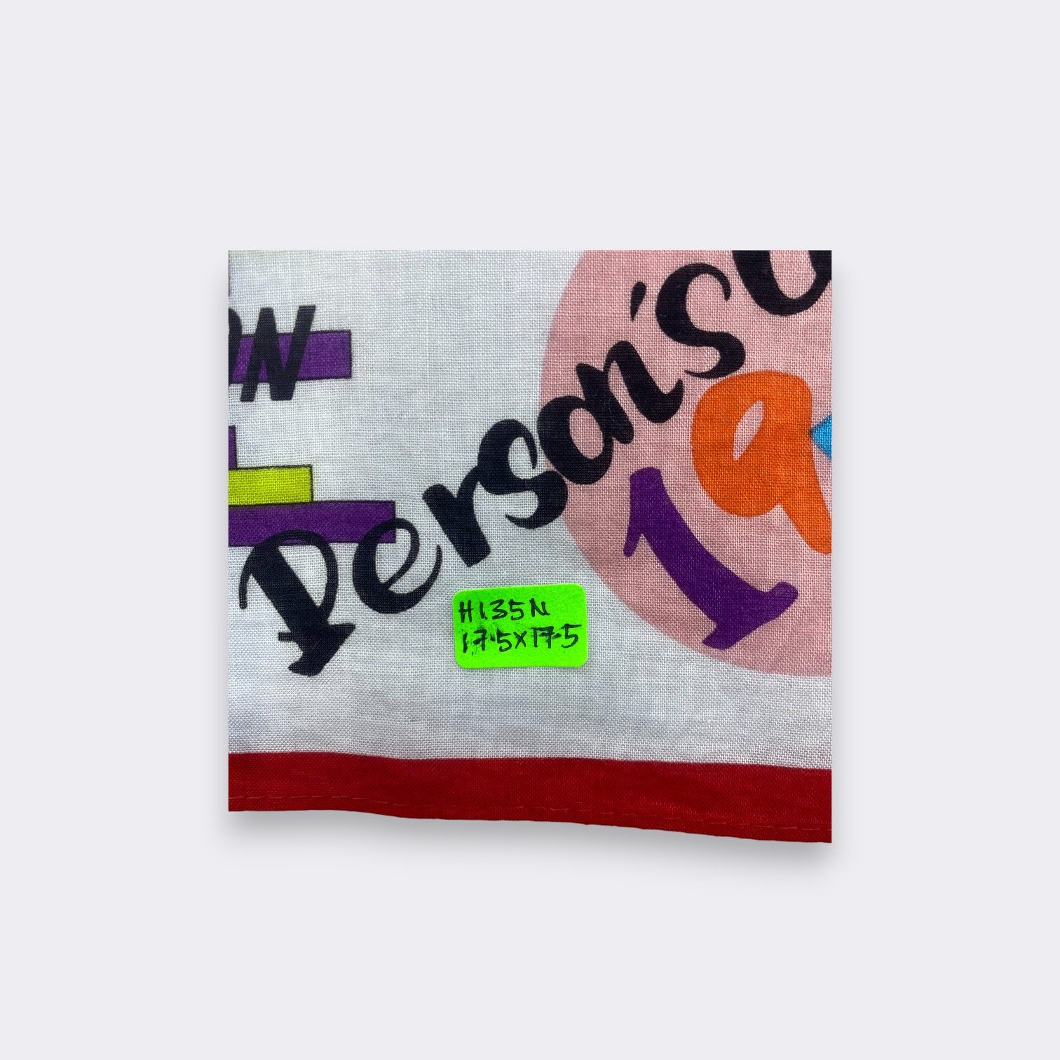 PERSON'S Vintage Person`s Handkerchief Neckerchief Bandana H006N Size ONE SIZE - 2 Thumbnail