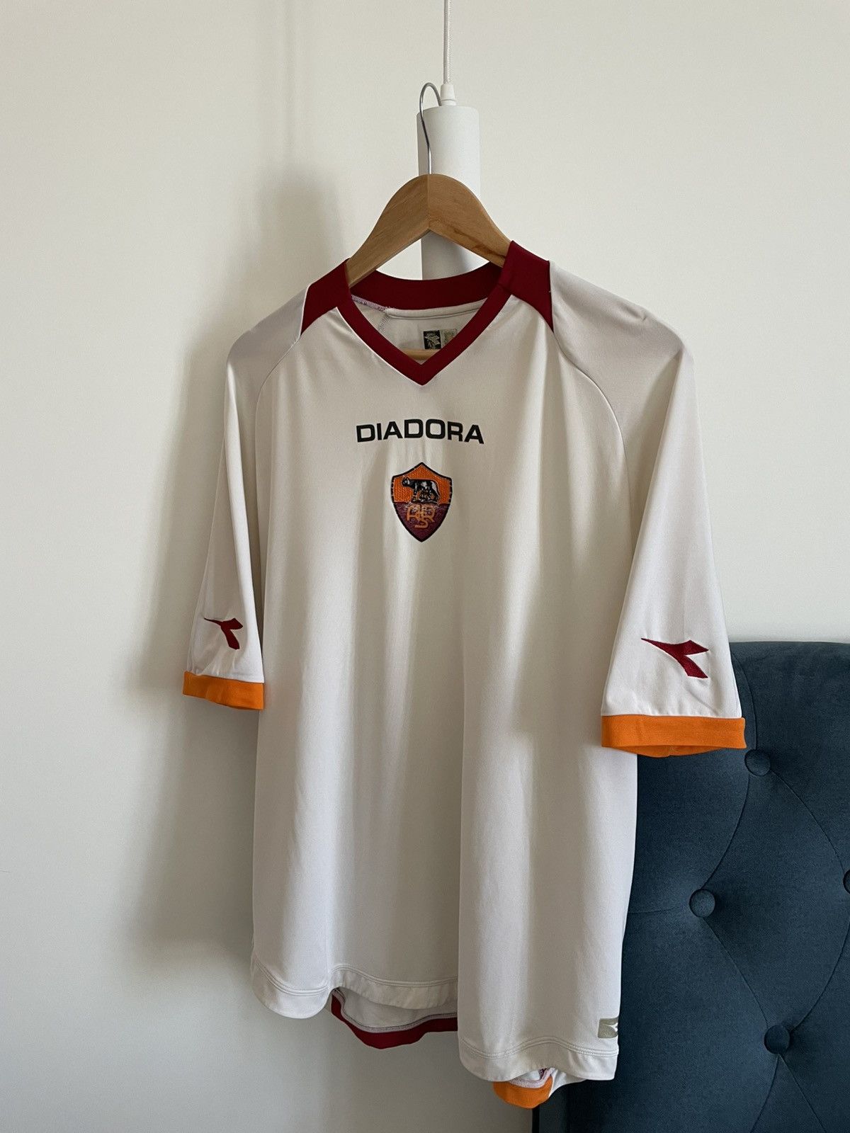 Diadora Vintage Diadora Roma 2006/2007 Away Football Shirt Jersey Size US M / EU 48-50 / 2 - 2 Thumbnail