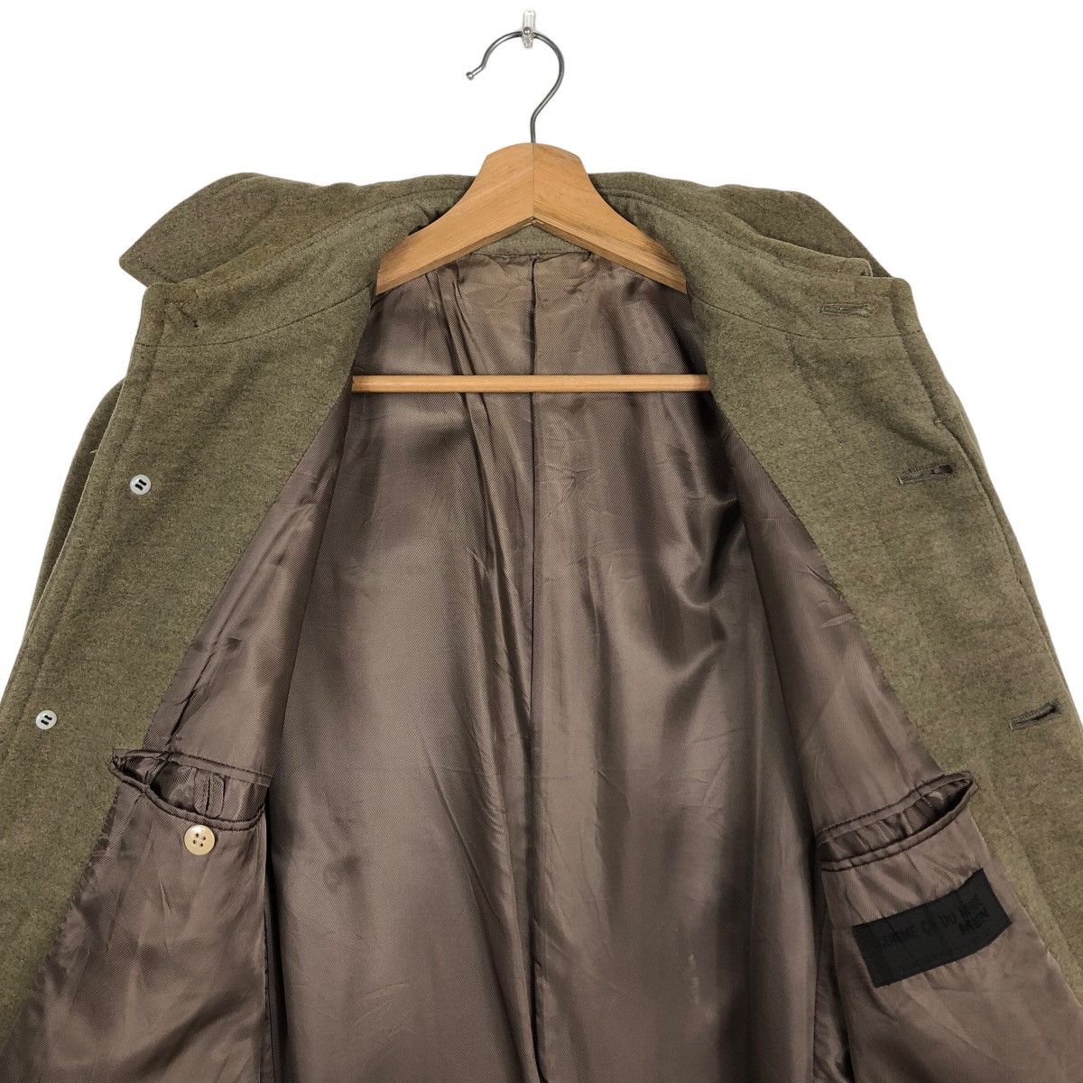 Comme Ca Ism 🔥Rich Brown - Fly Coat Herringbone Wool Jacket Issey Miyake Size US M / EU 48-50 / 2 - 11 Thumbnail
