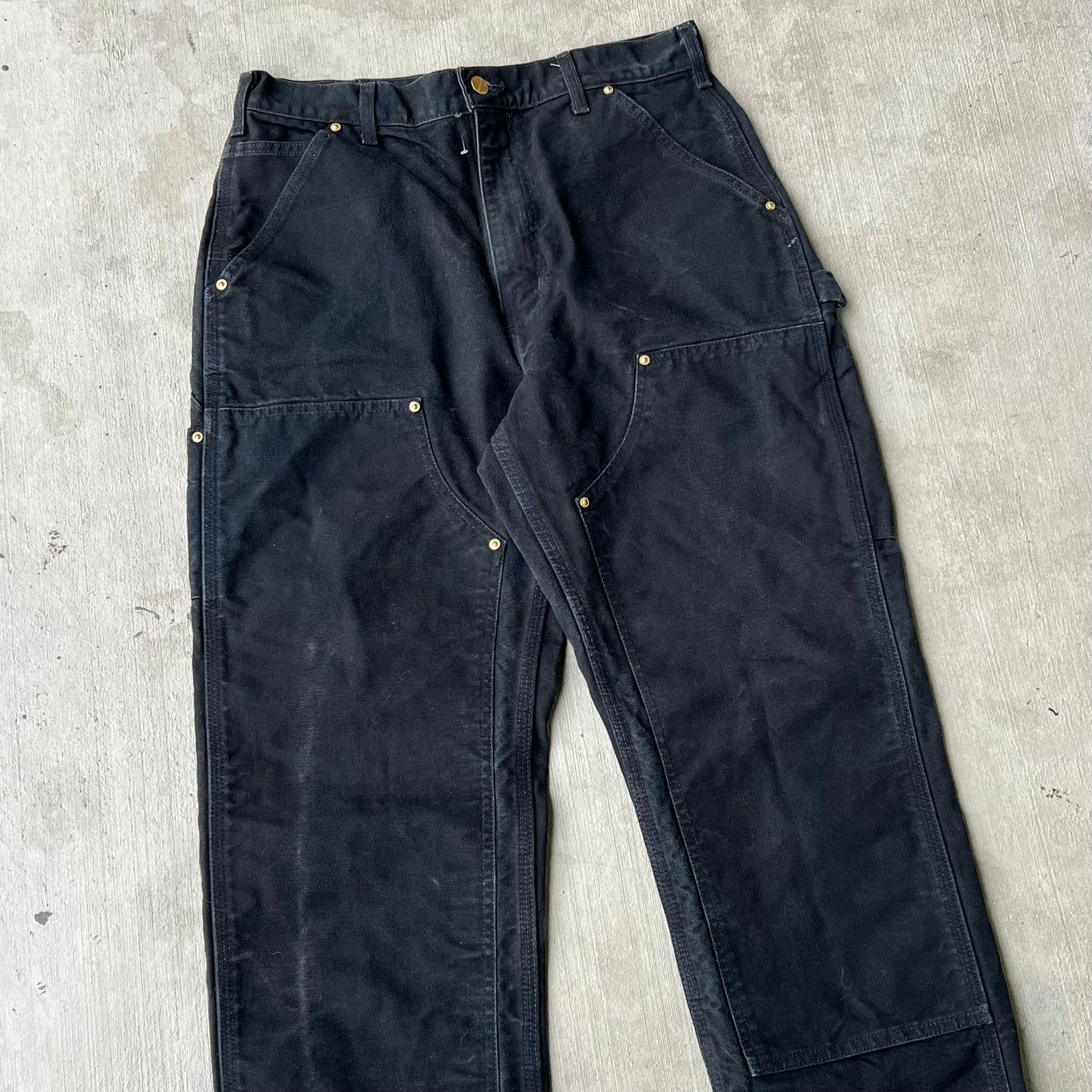 Carhartt × Vintage Carhartt black double knee work wear carpenter pants Size US 29 - 2 Thumbnail