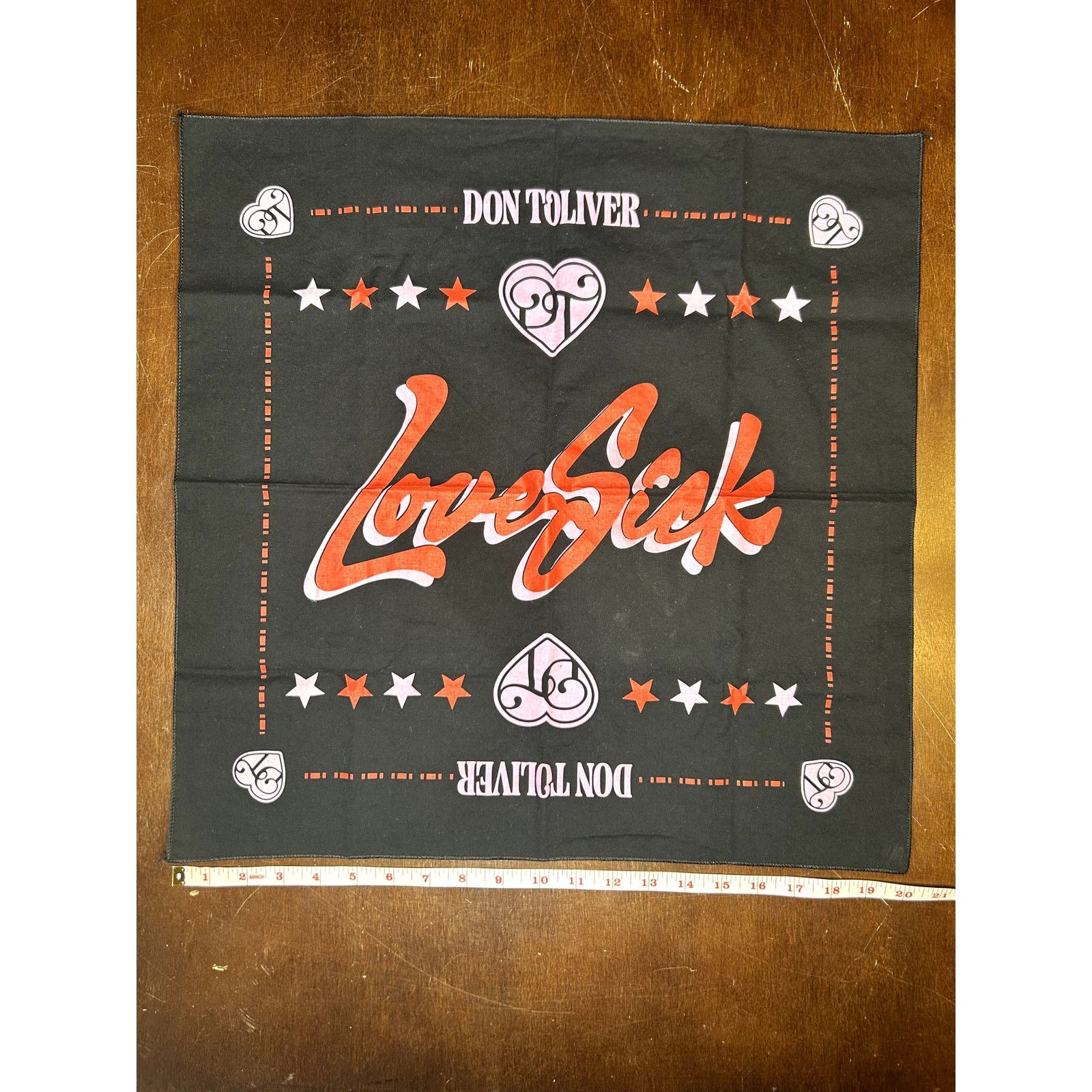 Vintage Exclusive 2023 Don Toliver Love Sick Tour Bandana & Notebook Size ONE SIZE - 3 Thumbnail