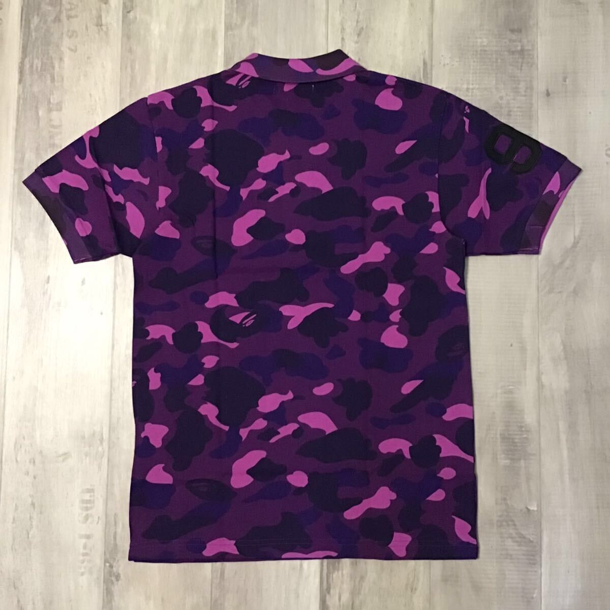 Bape BAPE Purple camo APE HEAD LOGO polo shirt a bathing ape Size US M / EU 48-50 / 2 - 4 Thumbnail