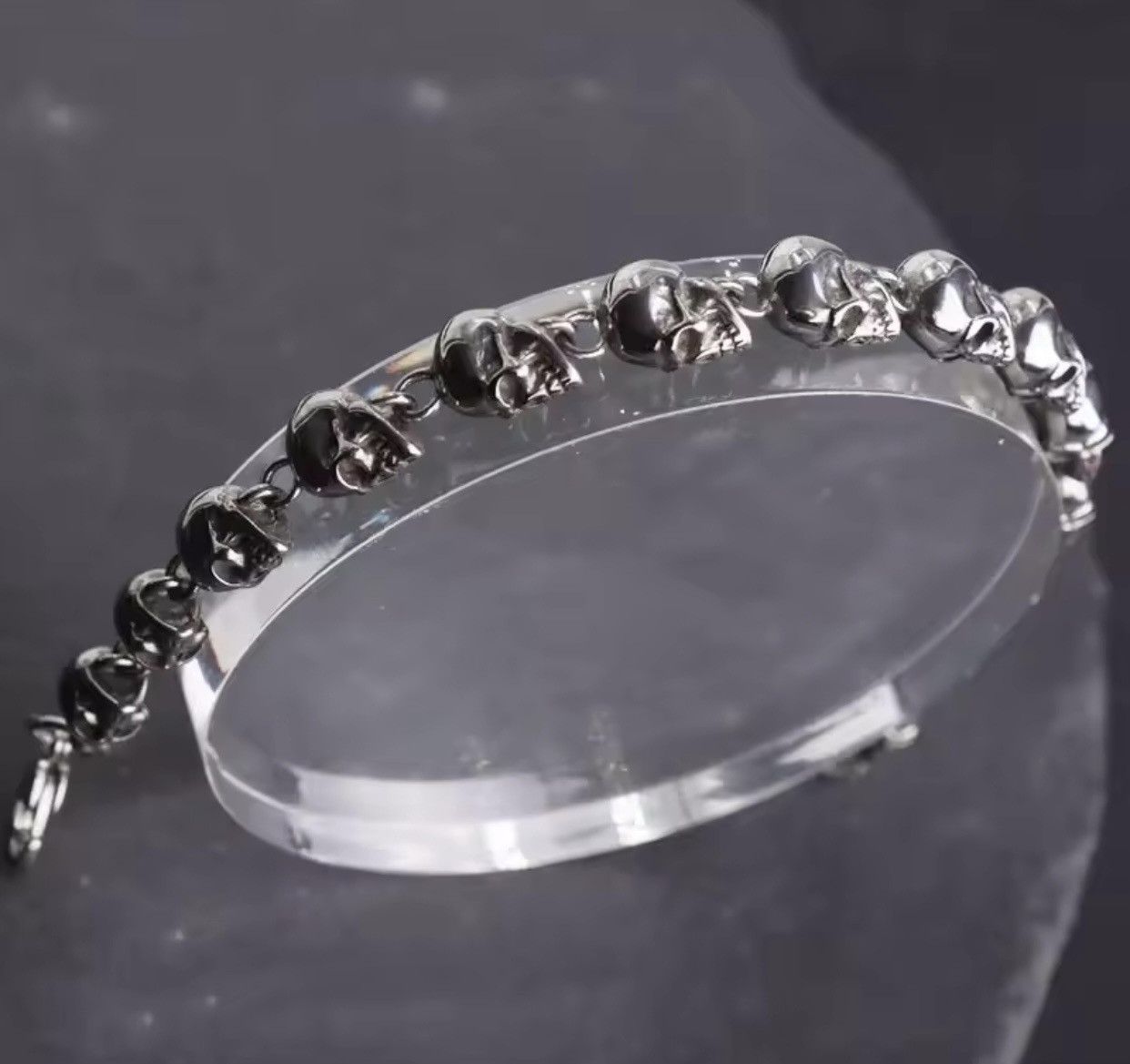 Other Gothic Full Skull Ghost Head Bracelet Size ONE SIZE - 5 Thumbnail