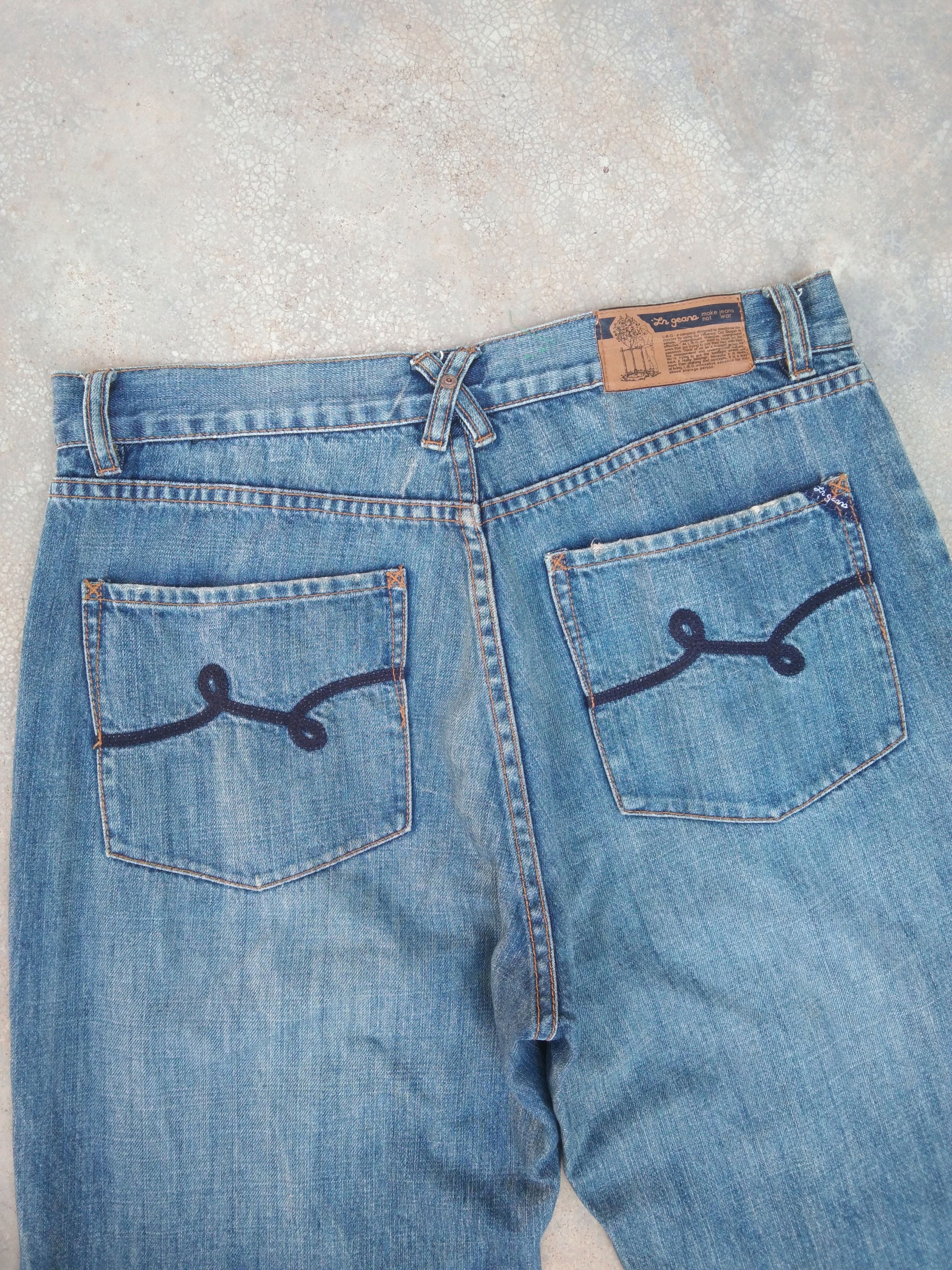 Jean Vintage LRG Loose Baggy Straight Leg Jeans 34x33 Size US 34 / EU 50 - 3 Thumbnail