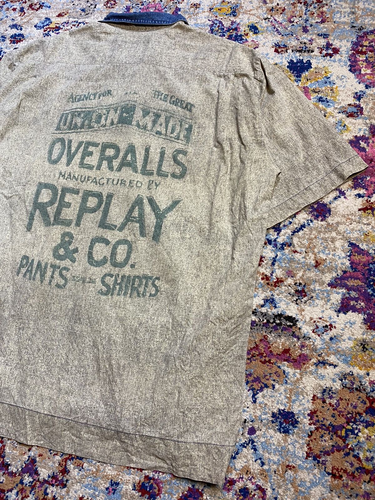 Replay × Vintage REPLAY Aloha Hawaii Union Made Button Up Shirts Size US XL / EU 56 / 4 - 6 Thumbnail