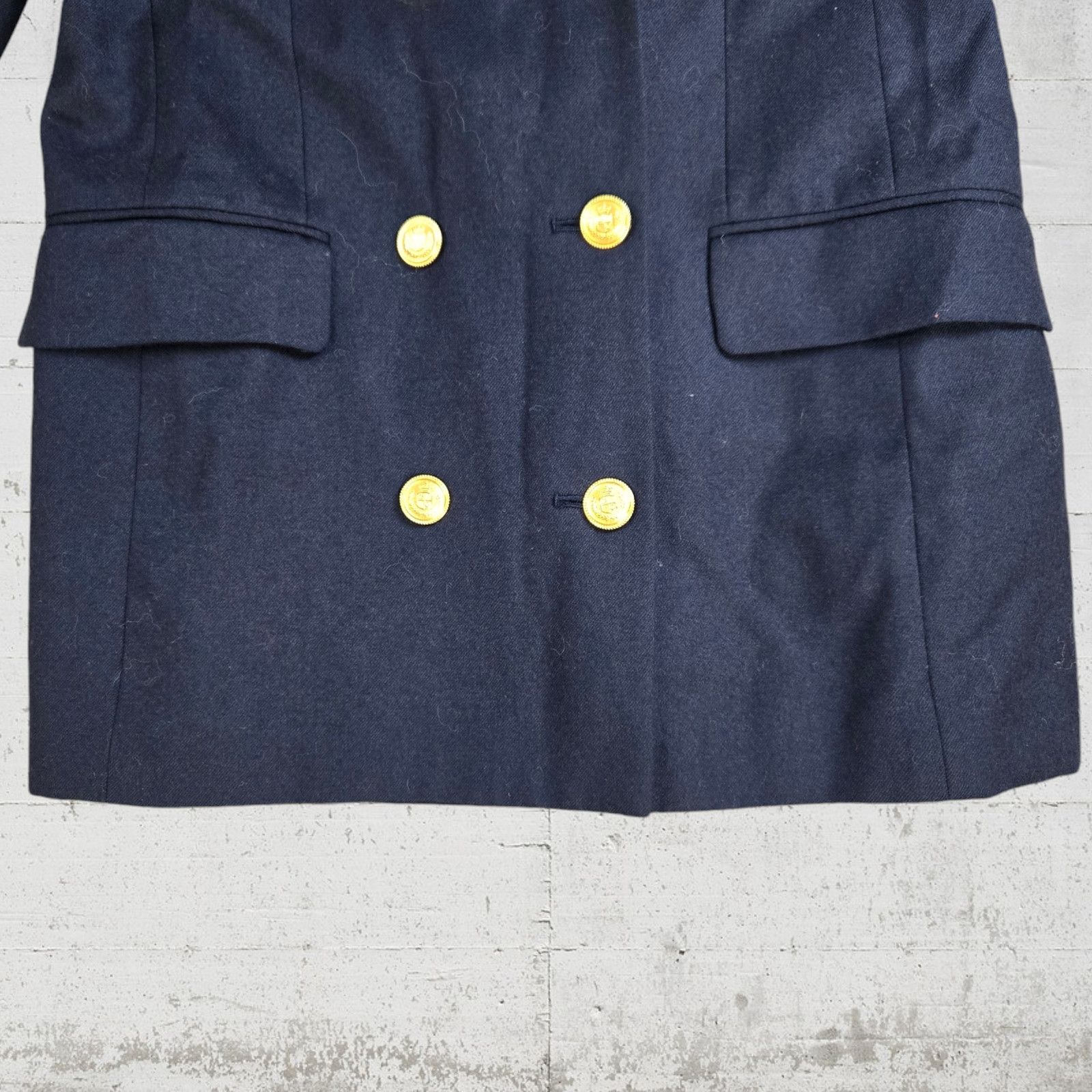Vintage Vintage Navy Military Style Wool Blazer Size 6 Size M / US 6-8 / IT 42-44 - 3 Thumbnail