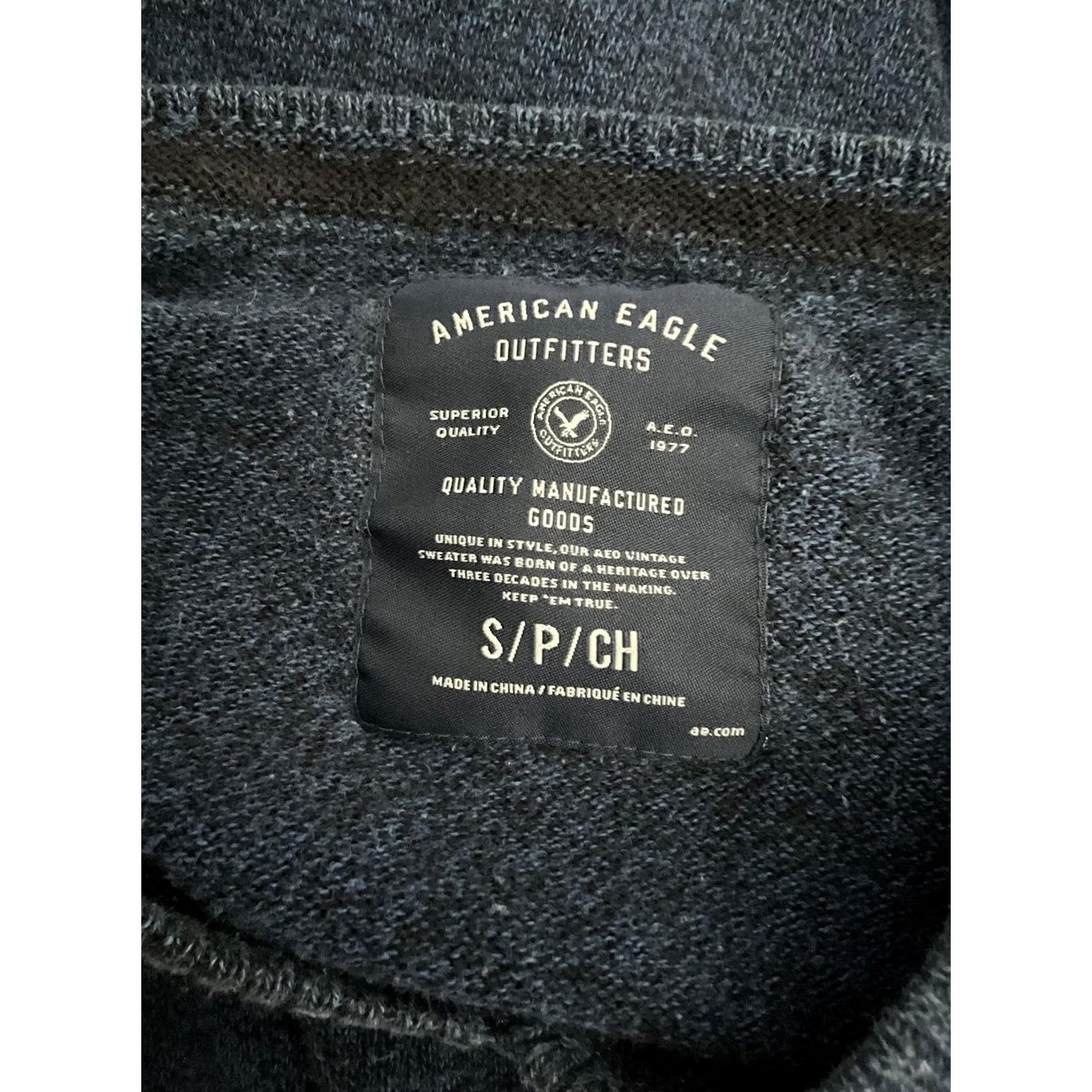 American Eagle Outfitters American Eagle Outfitters Sweater Shirt Men V-Neck Knit Blue S Regular Size US S / EU 44-46 / 1 - 3 Thumbnail