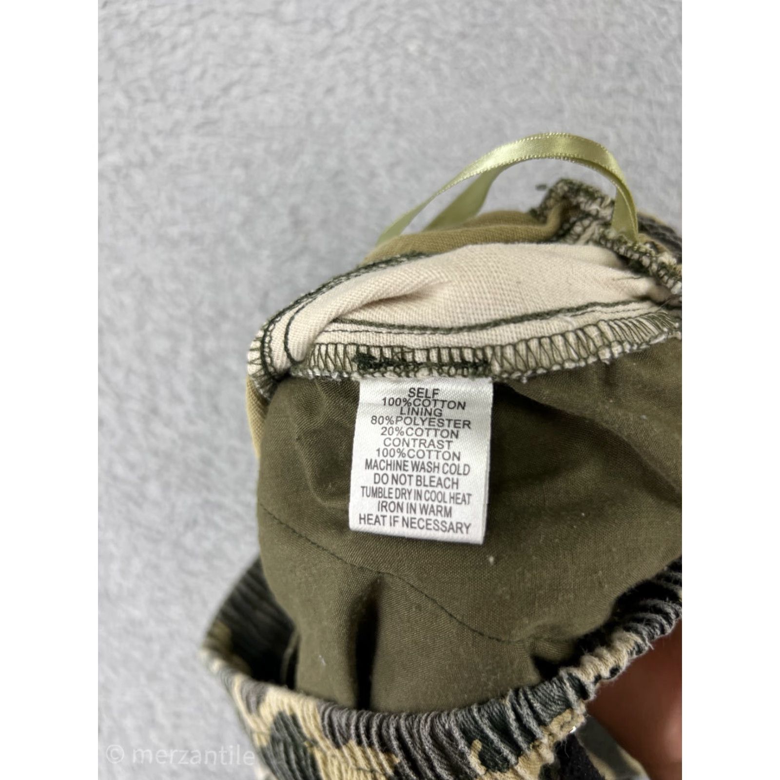Vintage Cotton Candy Womens Jeans Camouflage 5-Pocket Denim Cotton Blend Cargo Folded Rise High Inseam 25 in Green Small S Womens Jeans Size 28" / US 6 / IT 42 - 4 Thumbnail
