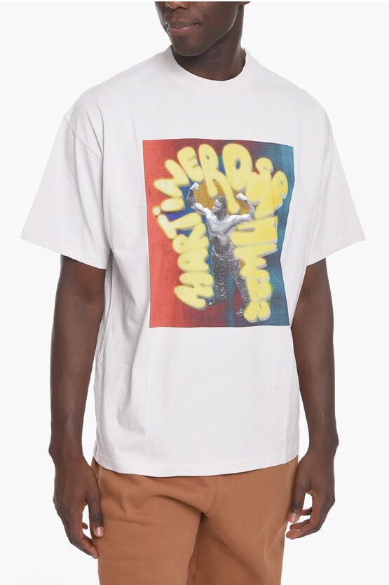 image of Martine Rose Og1Mm0424 Crew Neck T-Shirt In White, Men's (Size XS)