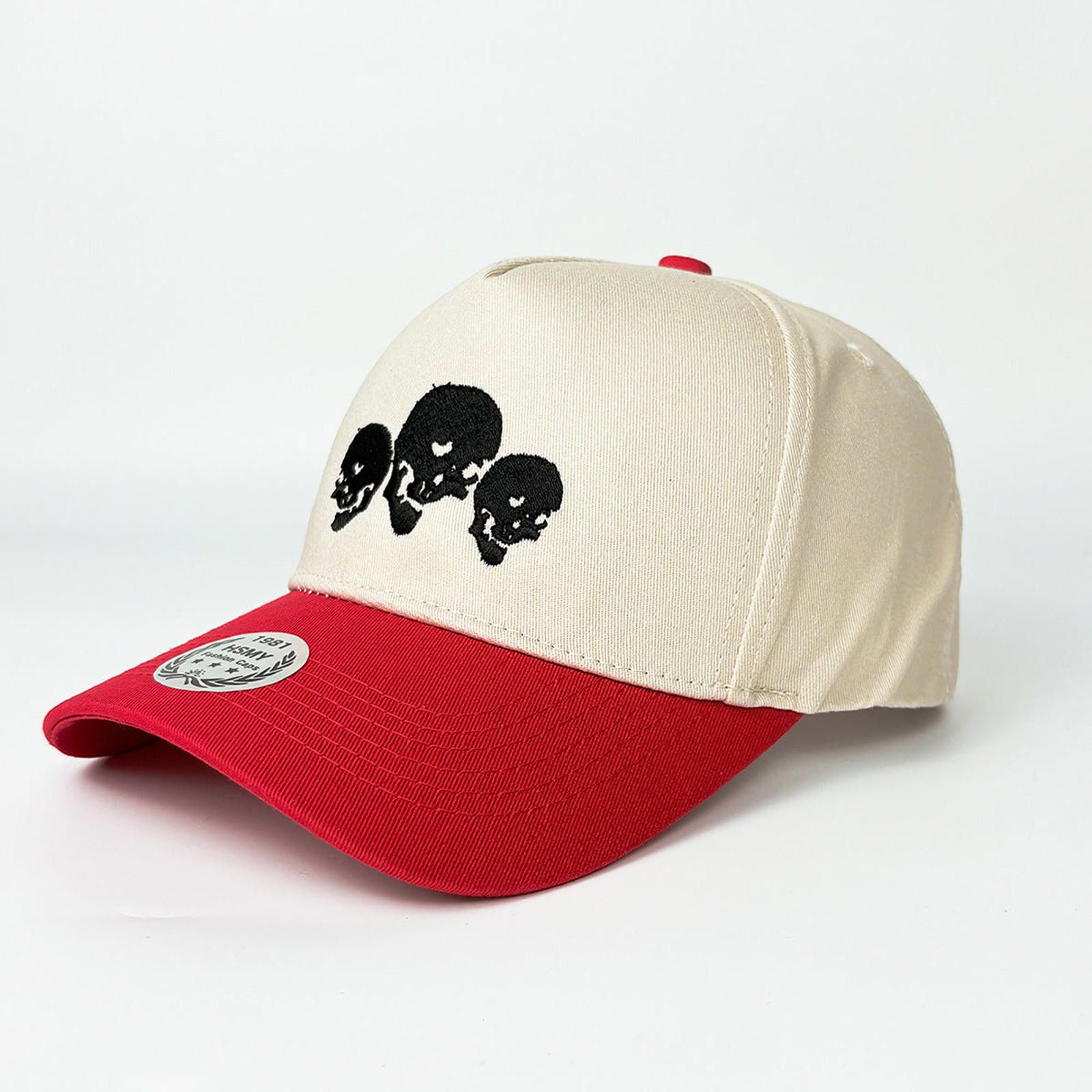 Vintage Skull-Group Embroidered Baseball Cap Size ONE SIZE - 3 Thumbnail