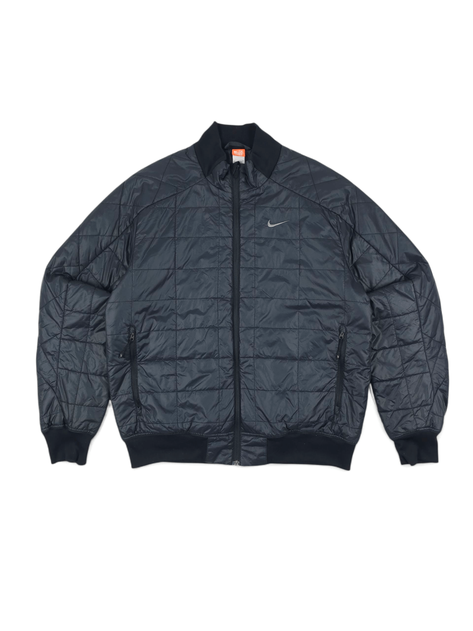 Nike 💎 Vintage Nike Black Quilted Light Jacket Y2K Size XL Size US XL / EU 56 / 4 - 1 Thumbnail