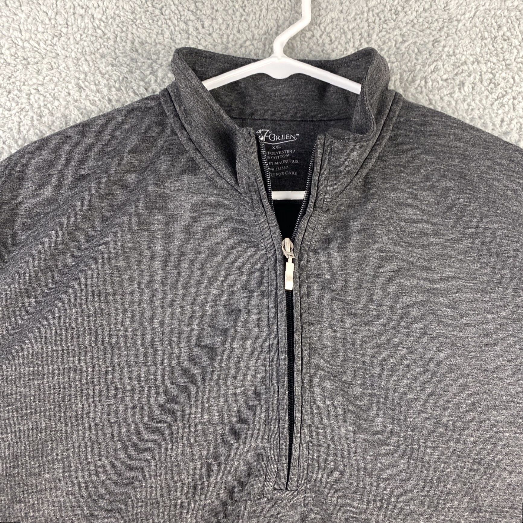 Vintage 17th Green 1/4 Zip Active Sweater Long Sleeve Shirt Men’s Large XXL gray /43-35 Size US XXL / EU 58 / 5 - 4 Thumbnail