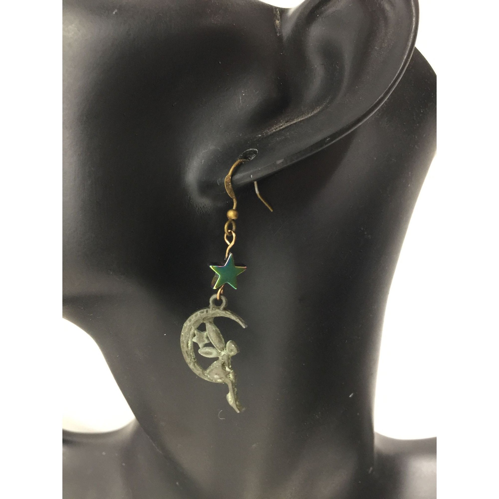 Other Women's/Girl's Fairy Sitting on the Moon Earrings with Stars Size ONE SIZE - 4 Thumbnail