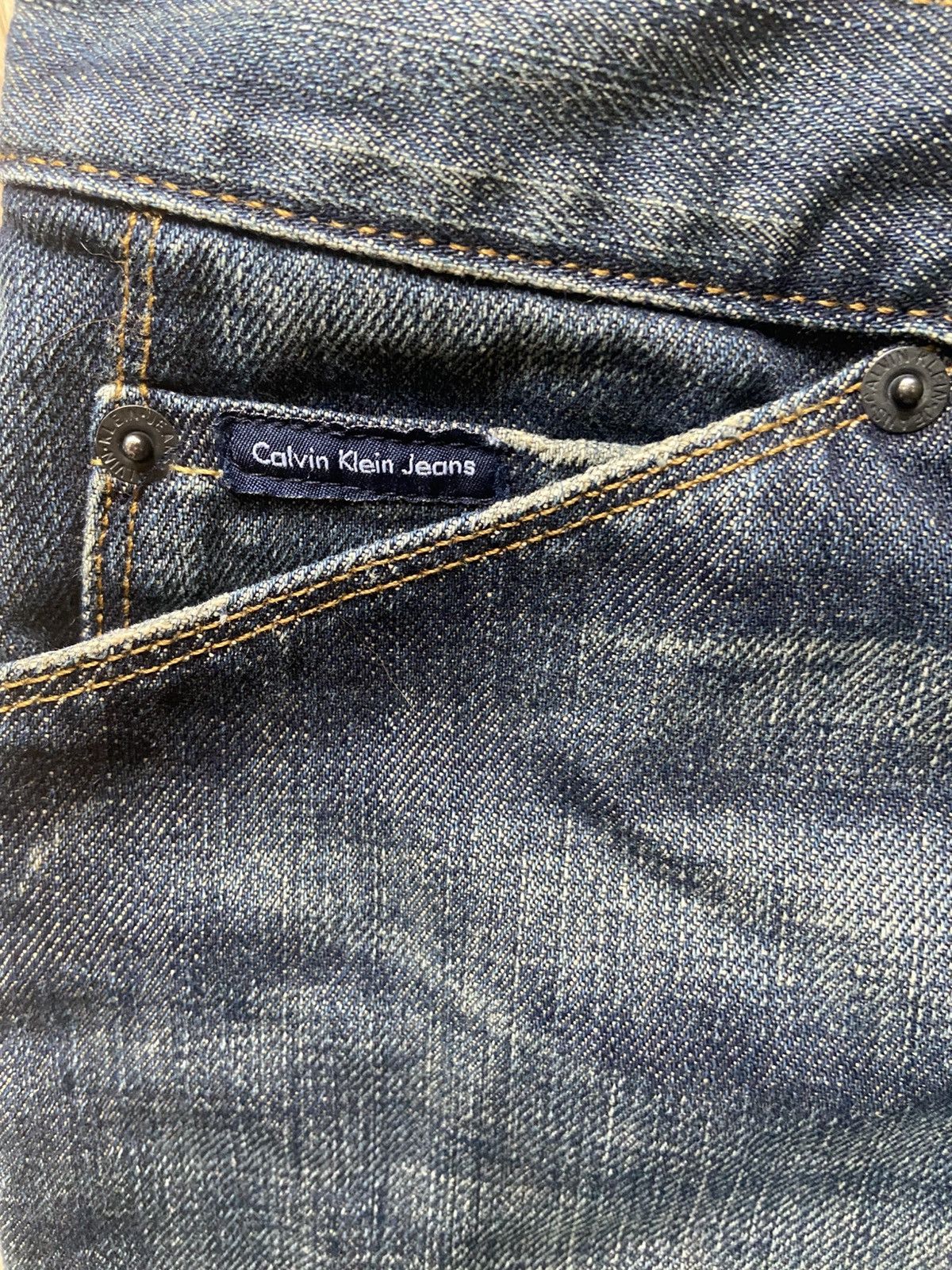 Calvin Klein Calvin Klein Women's Mid-Rise W29 L34 Denim Jeans Flared 90s Size 29" - 6 Thumbnail