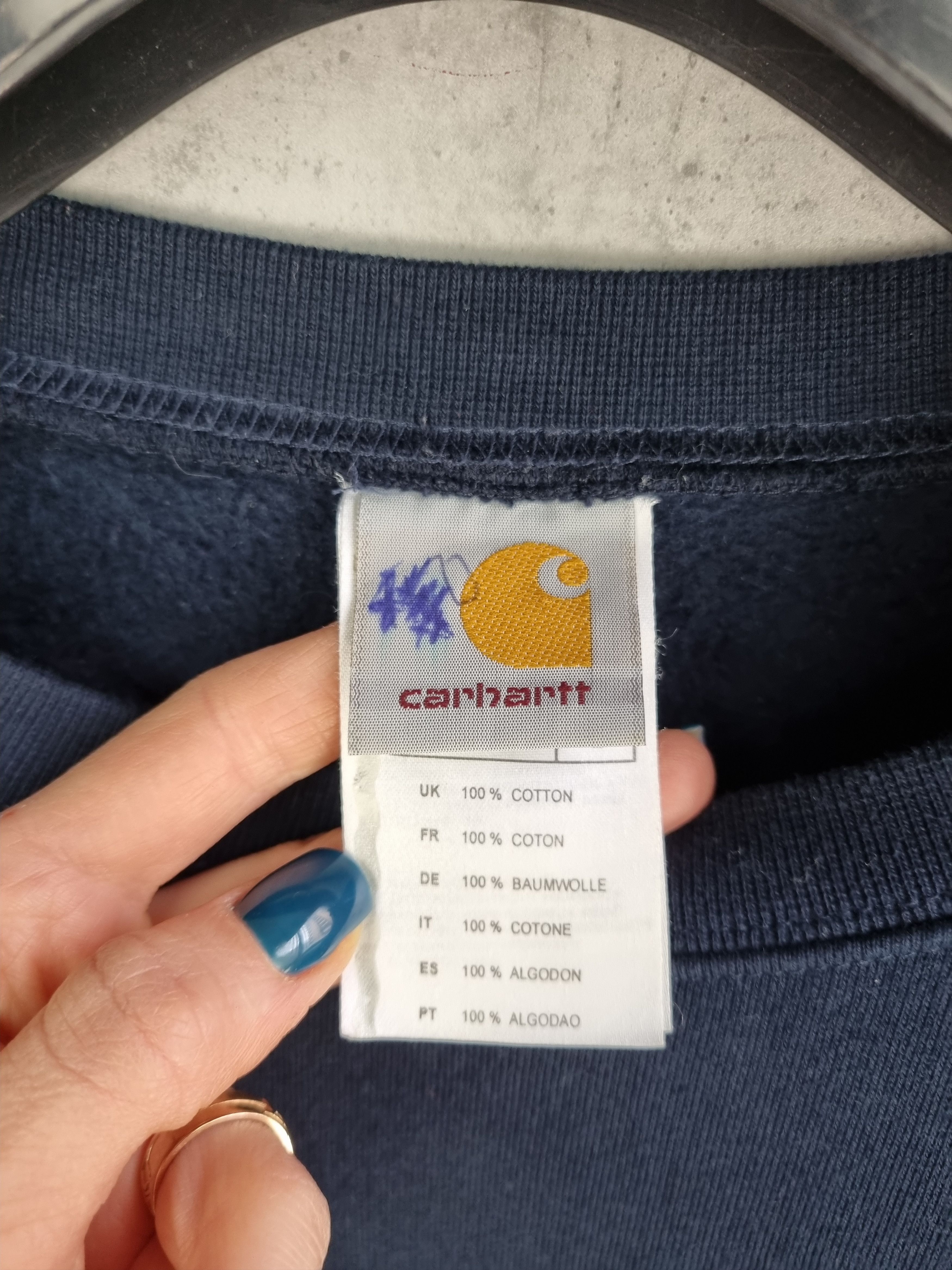 Carhartt × Carhartt Wip CARHARTT Navy Sweatshirt Size US L / EU 52-54 / 3 - 9 Thumbnail