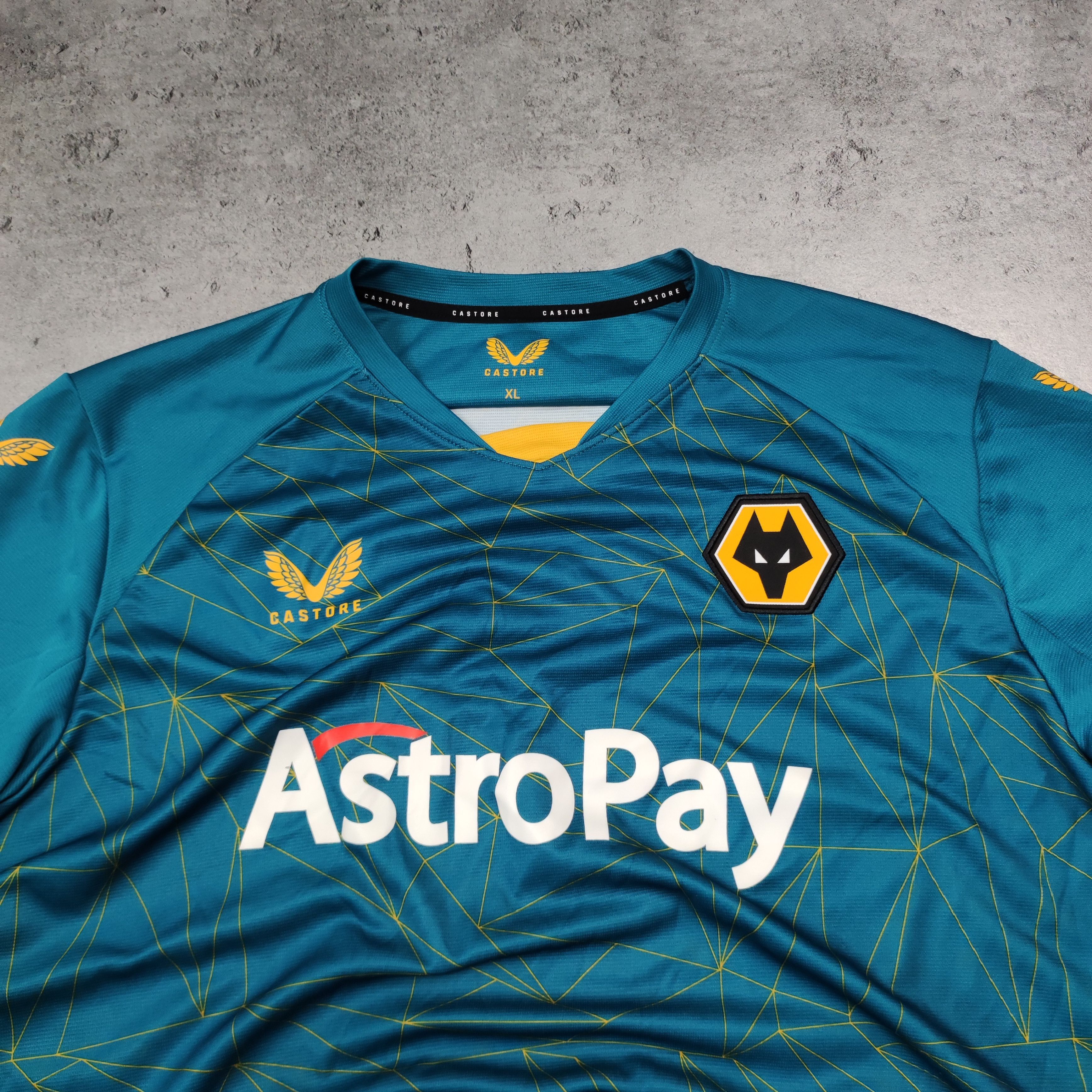 Vintage RARE Football Wolverhamton Wanderers 2022 Away Jersey Size US XL / EU 56 / 4 - 5 Thumbnail