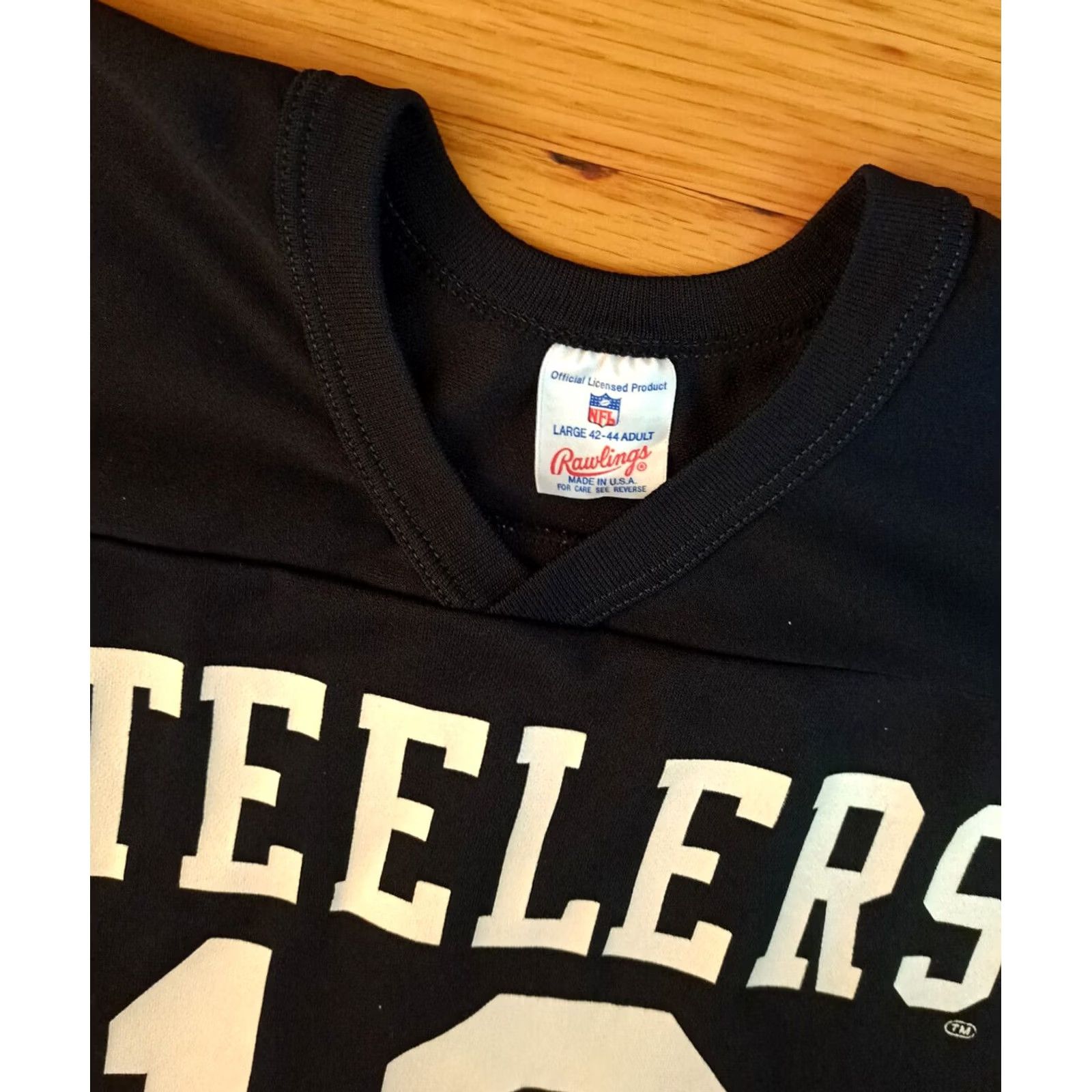 Vintage Vintage Pittsburgh Steelers Football Jersey #12 Terry Bradshaw Single Stitch USA Size US L / EU 52-54 / 3 - 4 Thumbnail