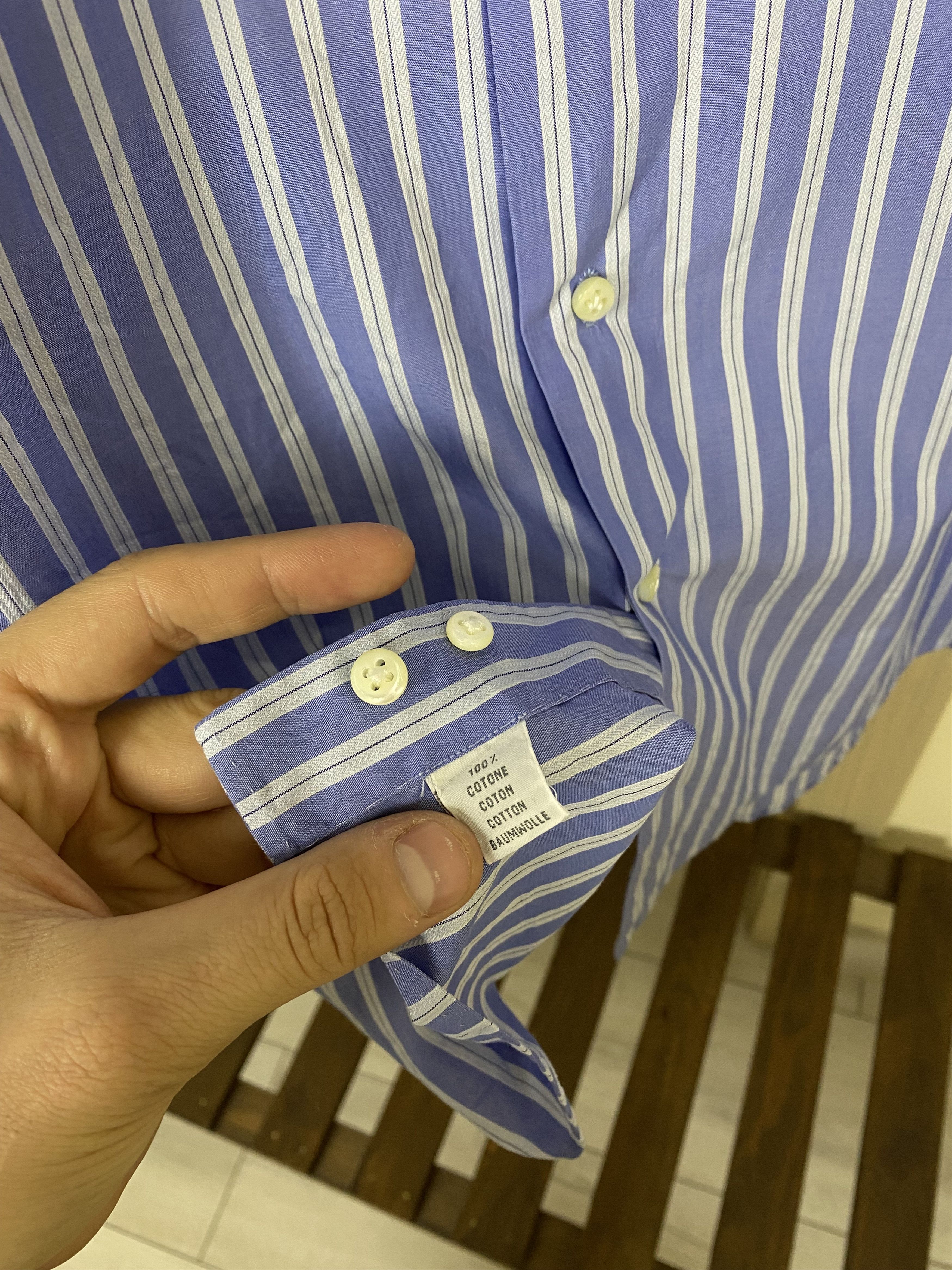 Patrick Hellmann Collection Patrick Hellmann collection classic stripe handmade shirt Size US M / EU 48-50 / 2 - 10 Thumbnail