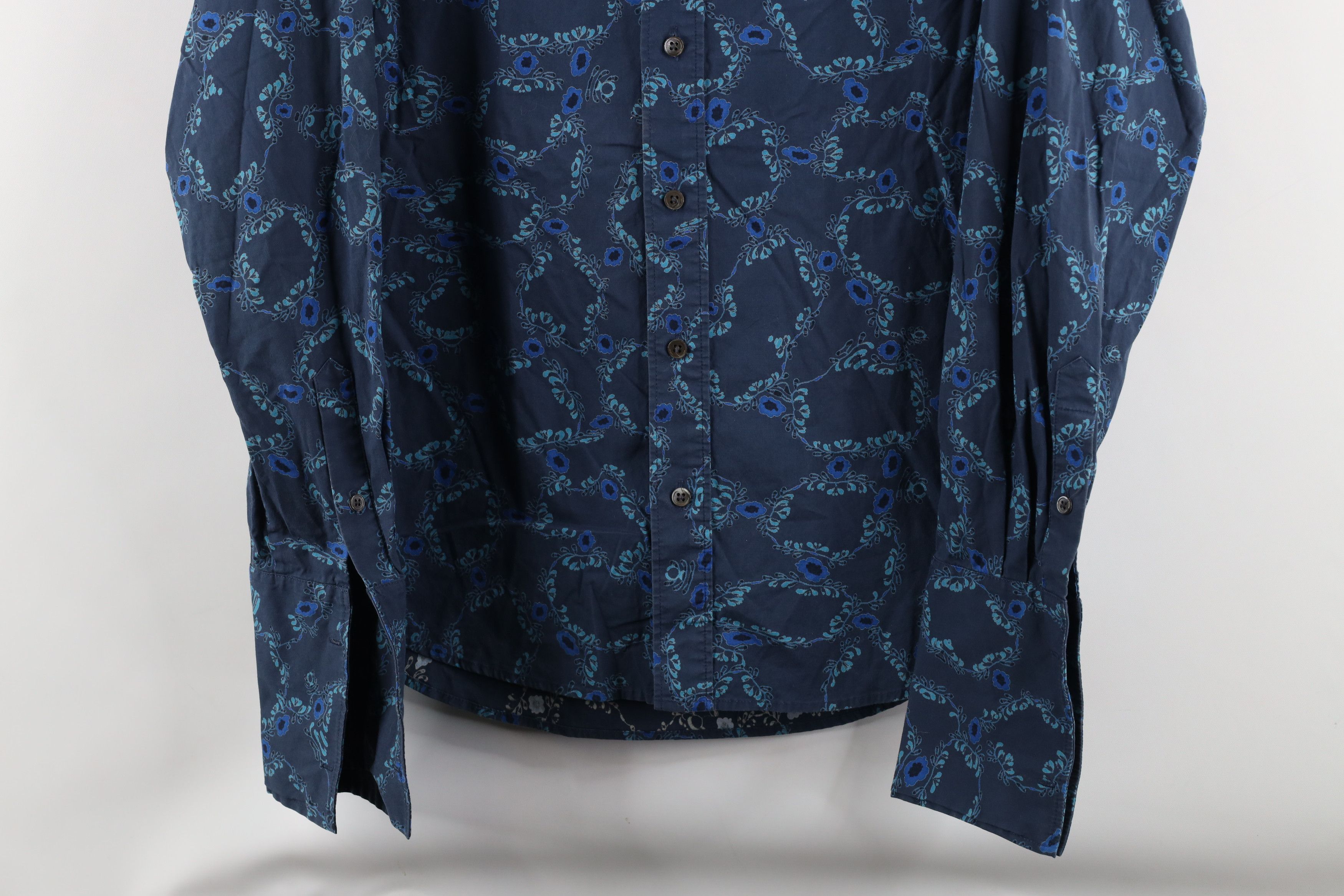 Theory × Vintage Theory Andrew Flower All Over Print French Cuff Button Shirt Size US S / EU 44-46 / 1 - 3 Thumbnail