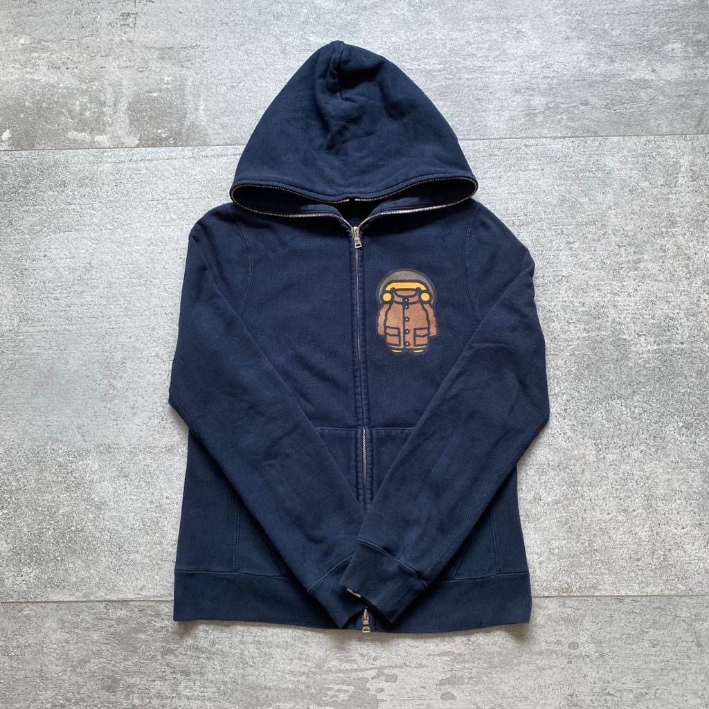 image of A Bathing Ape Bape Baby Milo Full Zip Up Hoodie in Navy, Women's (Size XS)