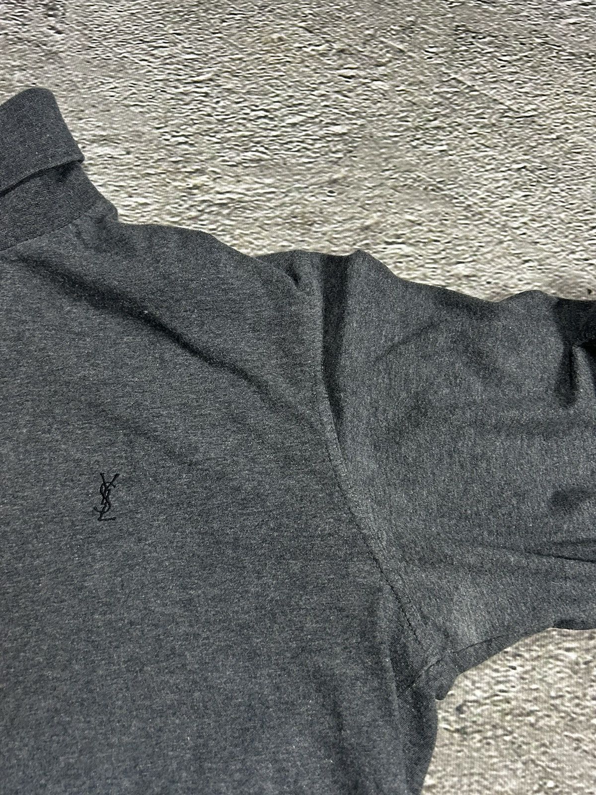Yves Saint Laurent 90s Yves Saint Laurent vintage grey turtleneck YSL logo Size US L / EU 52-54 / 3 - 5 Thumbnail