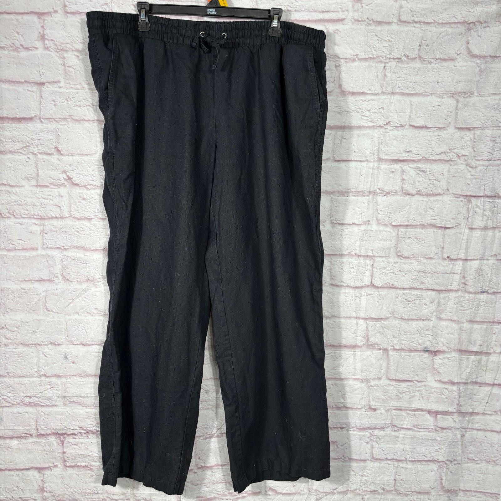 Other Amazon Essentials Women's XXL Black Drawstring Pants Size 42" / US 20 - 1 Thumbnail