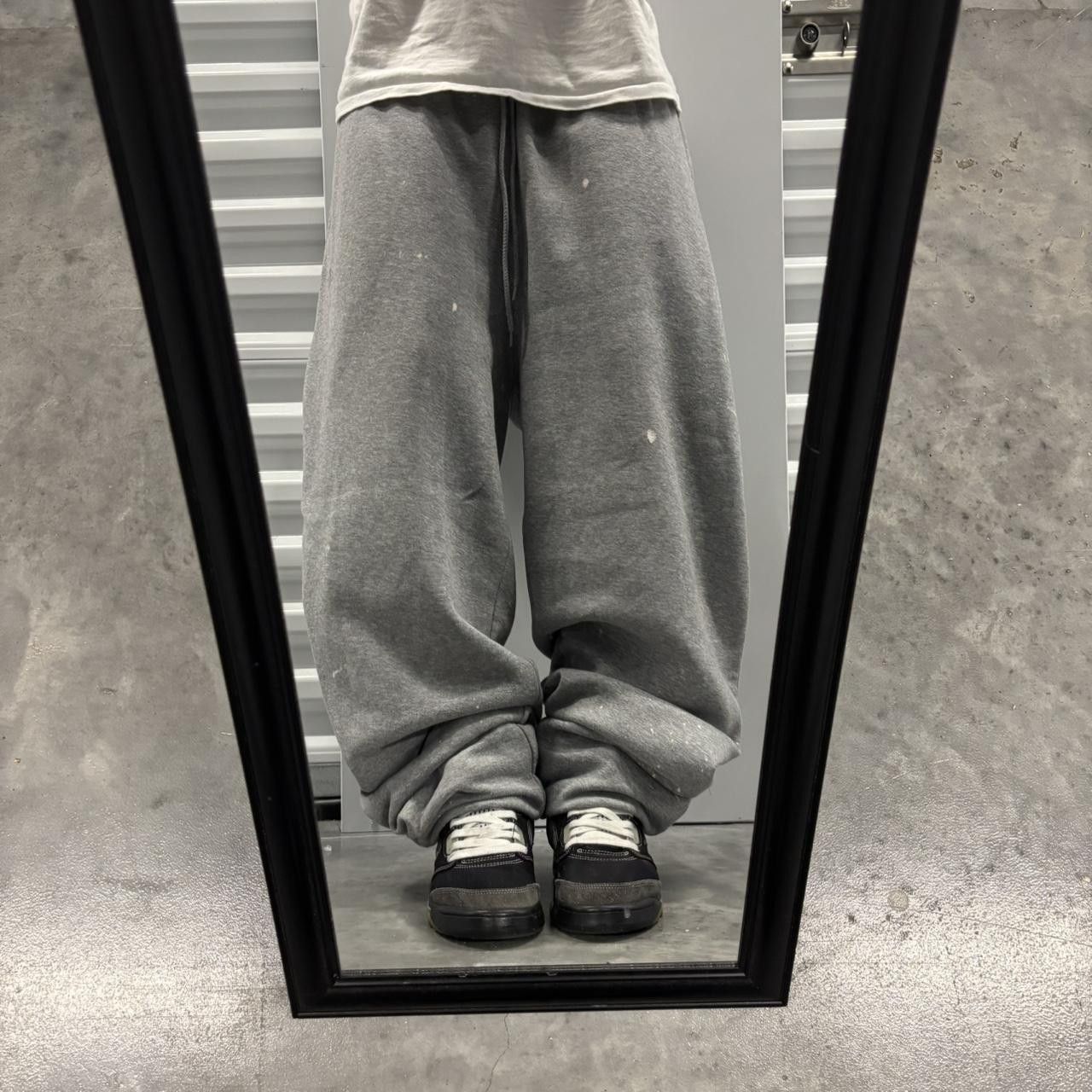 Japanese Brand × Vintage Crazy Vintage Y2K/2000s Baggy Light Grey Comfy Skater Essential Sweatpants! Size US 36 / EU 52 - 1 Thumbnail