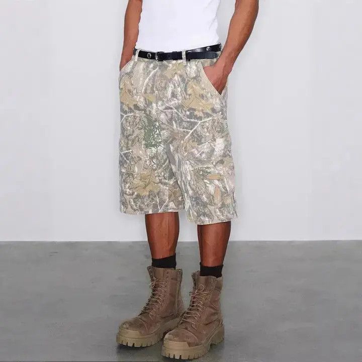 Japanese Brand Retro camouflage printed denim shorts Size US 32 / EU 48 - 1 Thumbnail