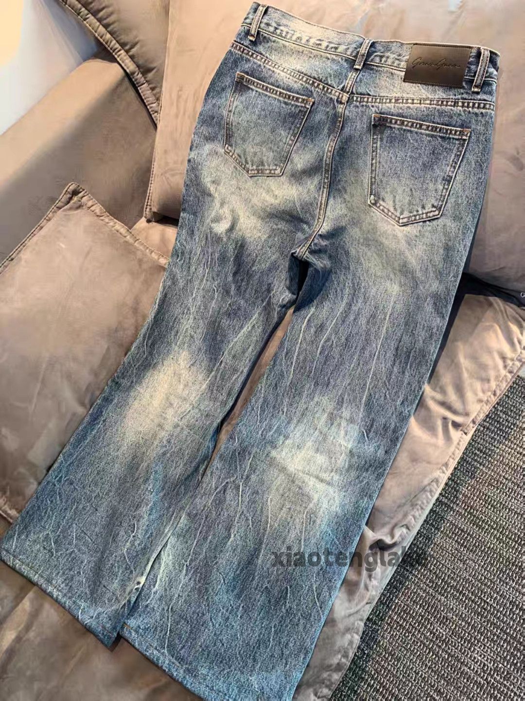 Jean Unisex washed faded punk grunge loose baggy jeans Size US 36 / EU 52 - 5 Thumbnail