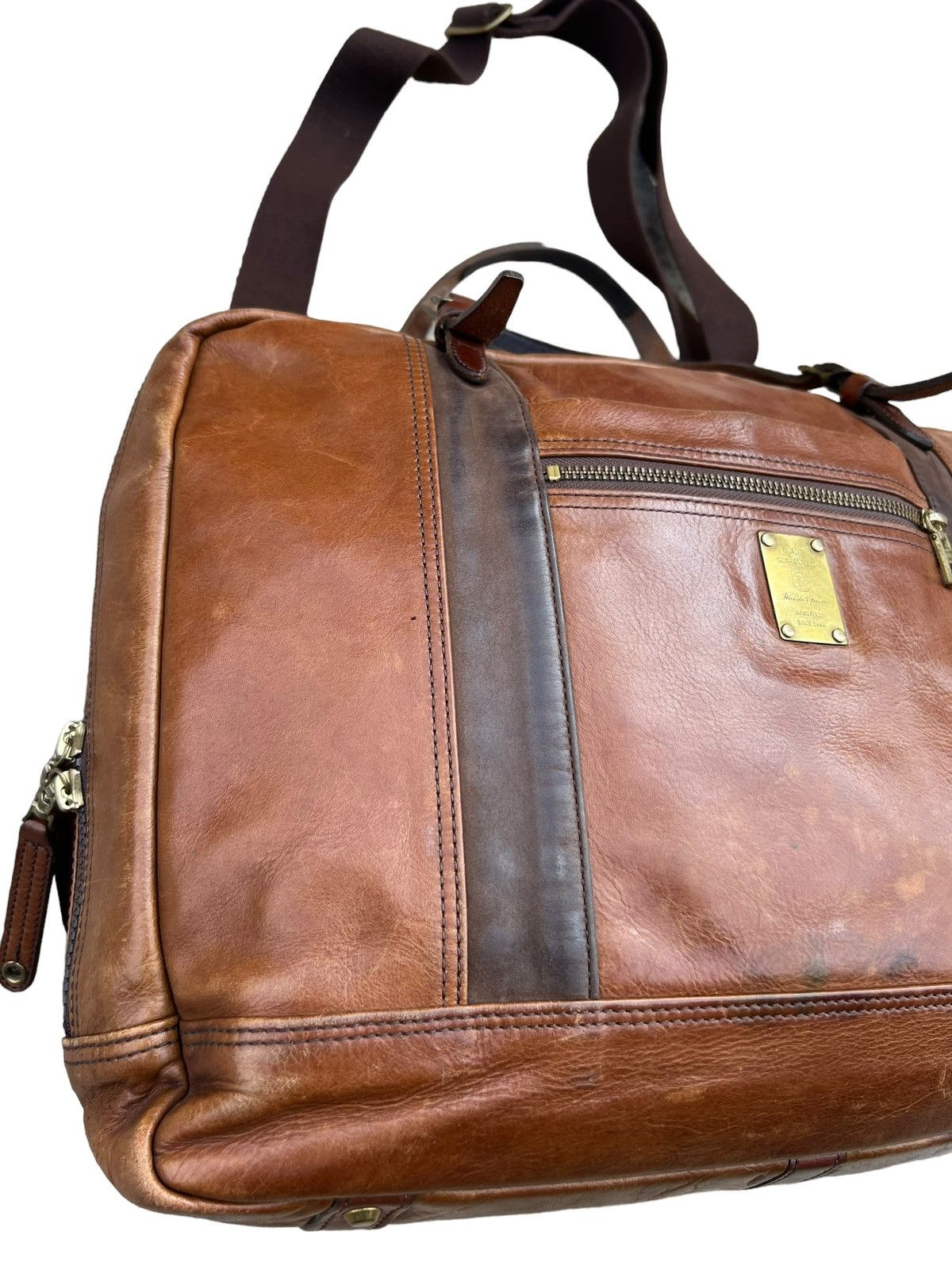 Leather × MasterPiece Masterpiece Japan Patina Leather 2 Way Bag Size ONE SIZE - 8 Thumbnail