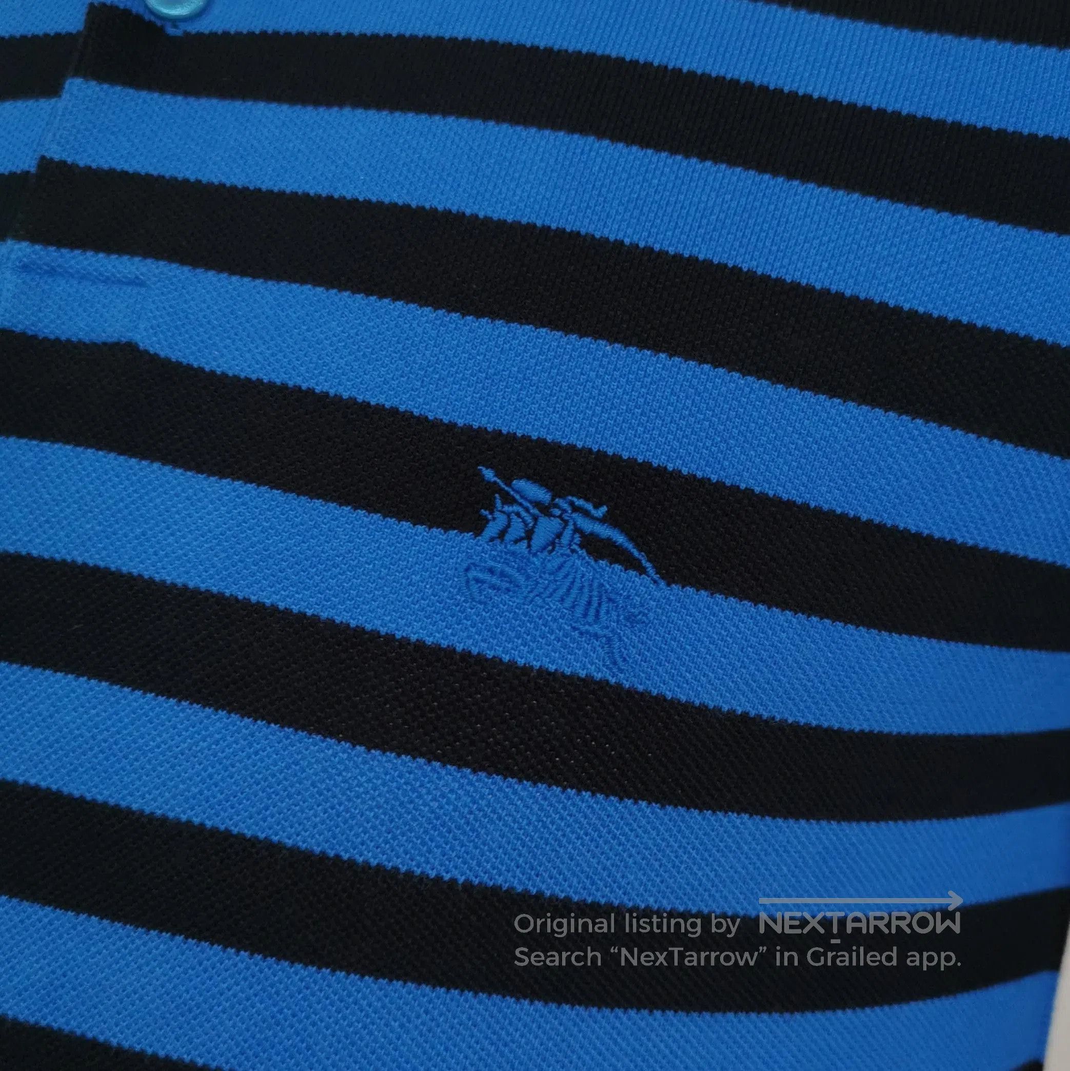 Burberry Brit Striped Cotton Polo Shirt .