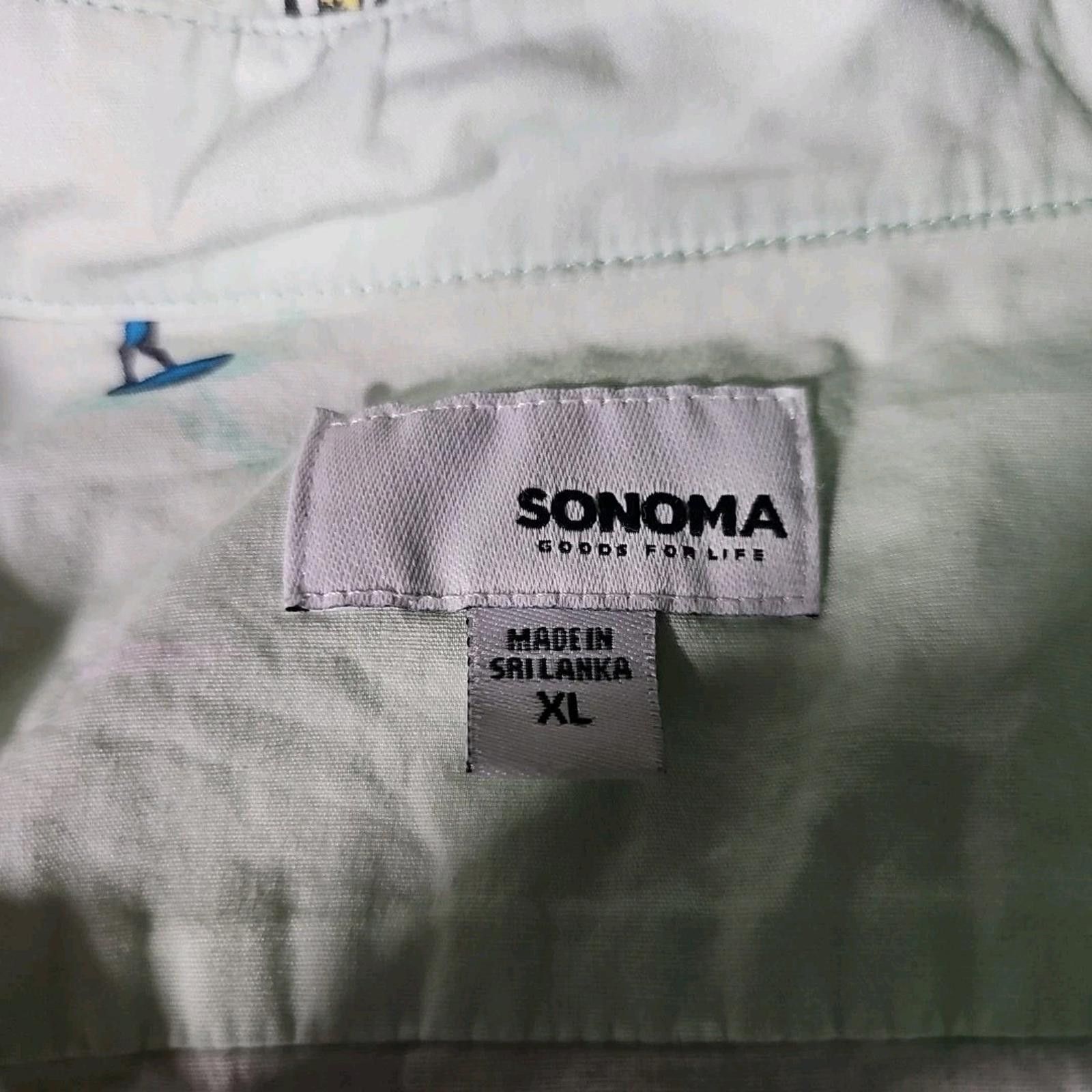 Sonoma Sonoma Men's XL Surfer Polo Style Button Down Shirt Size US XL / EU 56 / 4 - 3 Thumbnail
