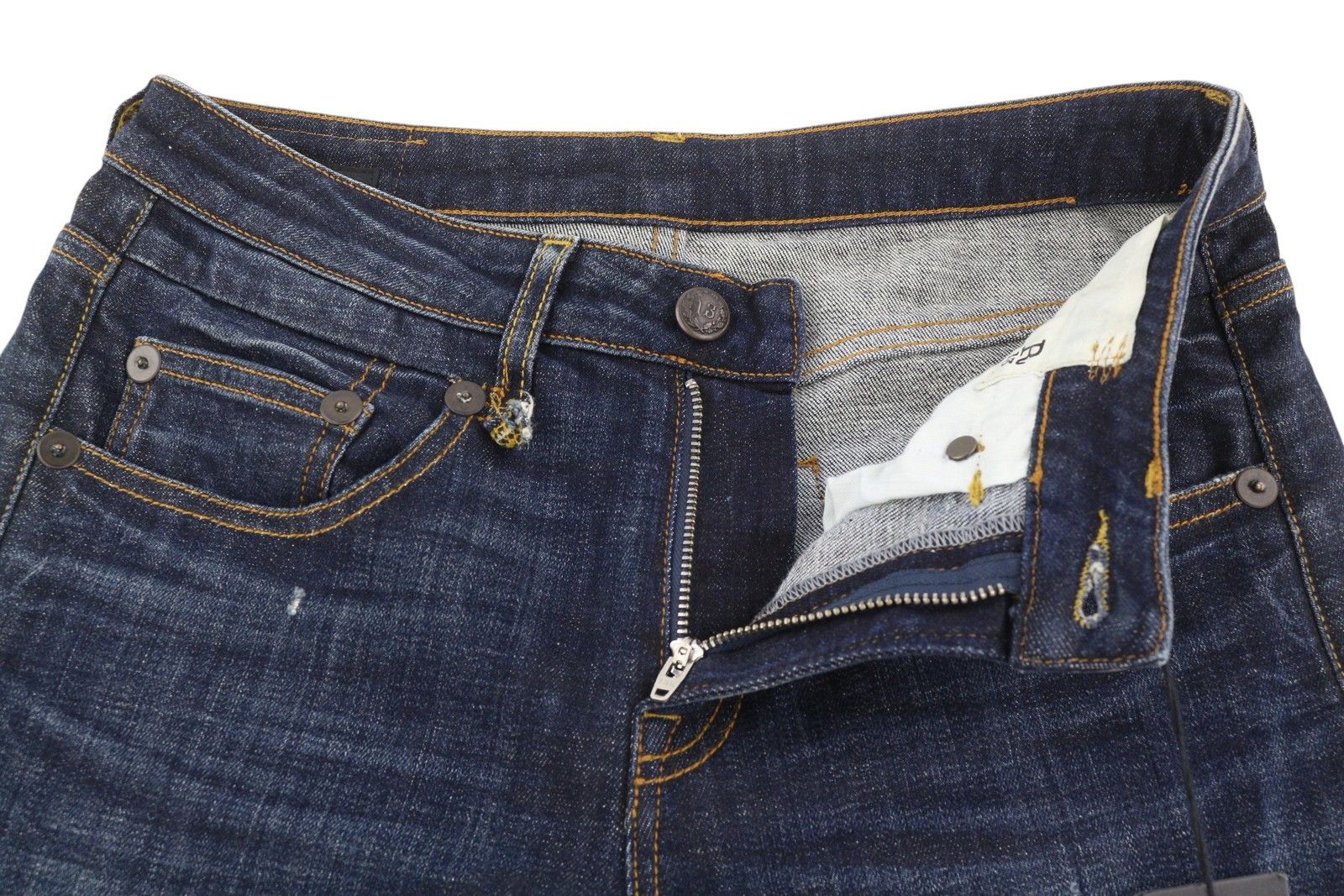 R13 BOY STRAIGHT 27 Howel Indigo Faded Distress Cropped 86239 Size 27" / US 4 / IT 40 - 5 Thumbnail