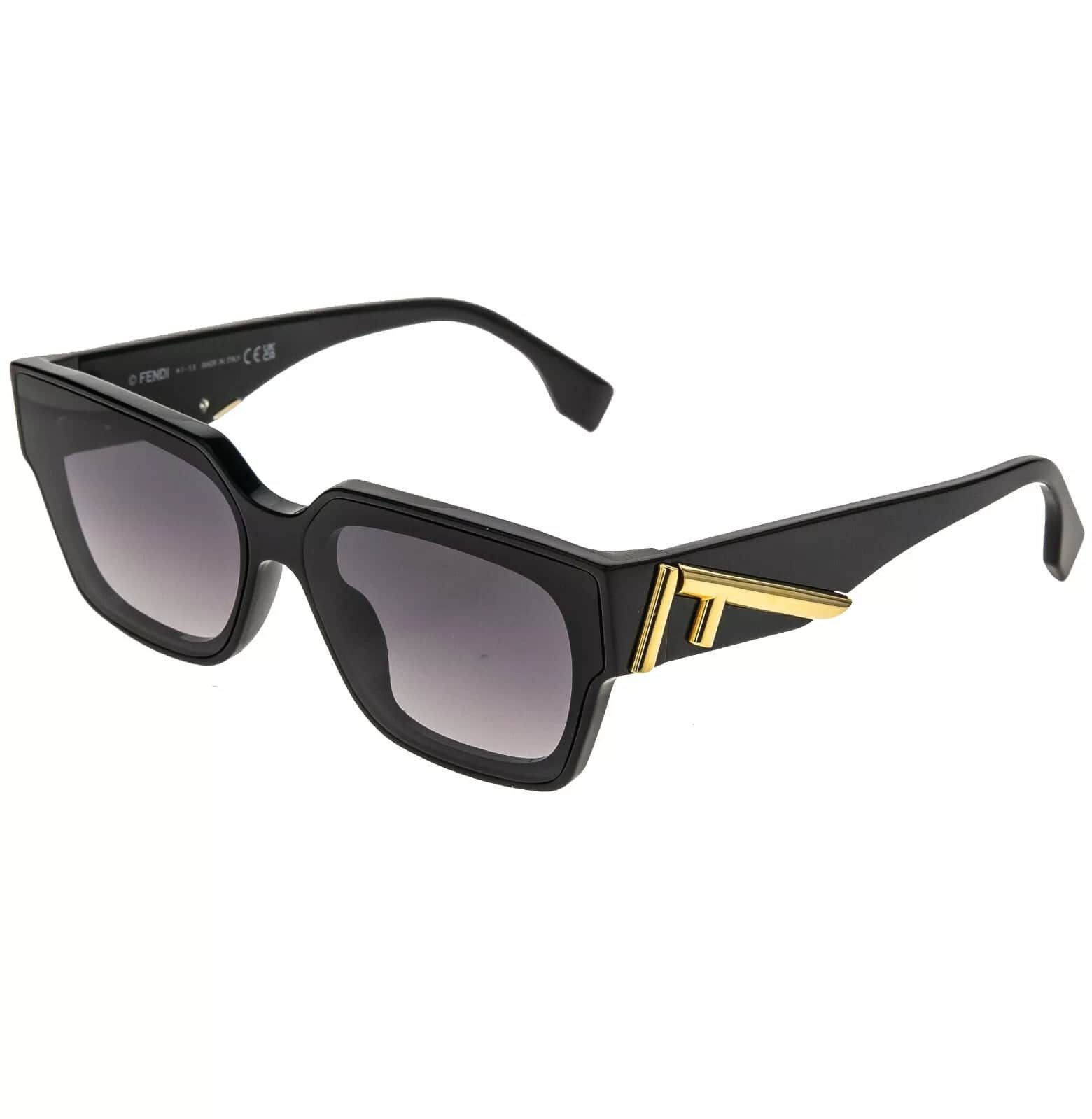 Fendi FENDI FIRST 40099 Fashion Square Sunglasses FE40099I 01B Size ONE SIZE - 4 Thumbnail