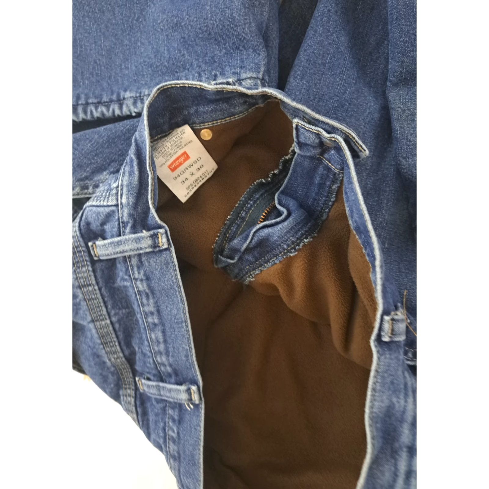 Wrangler VINTAGE Wrangler Jeans Insulated Denim 34-30 Blue Cotton 5-Pocket Regular Mens Wrangler Size US 34 / EU 50 - 3 Thumbnail