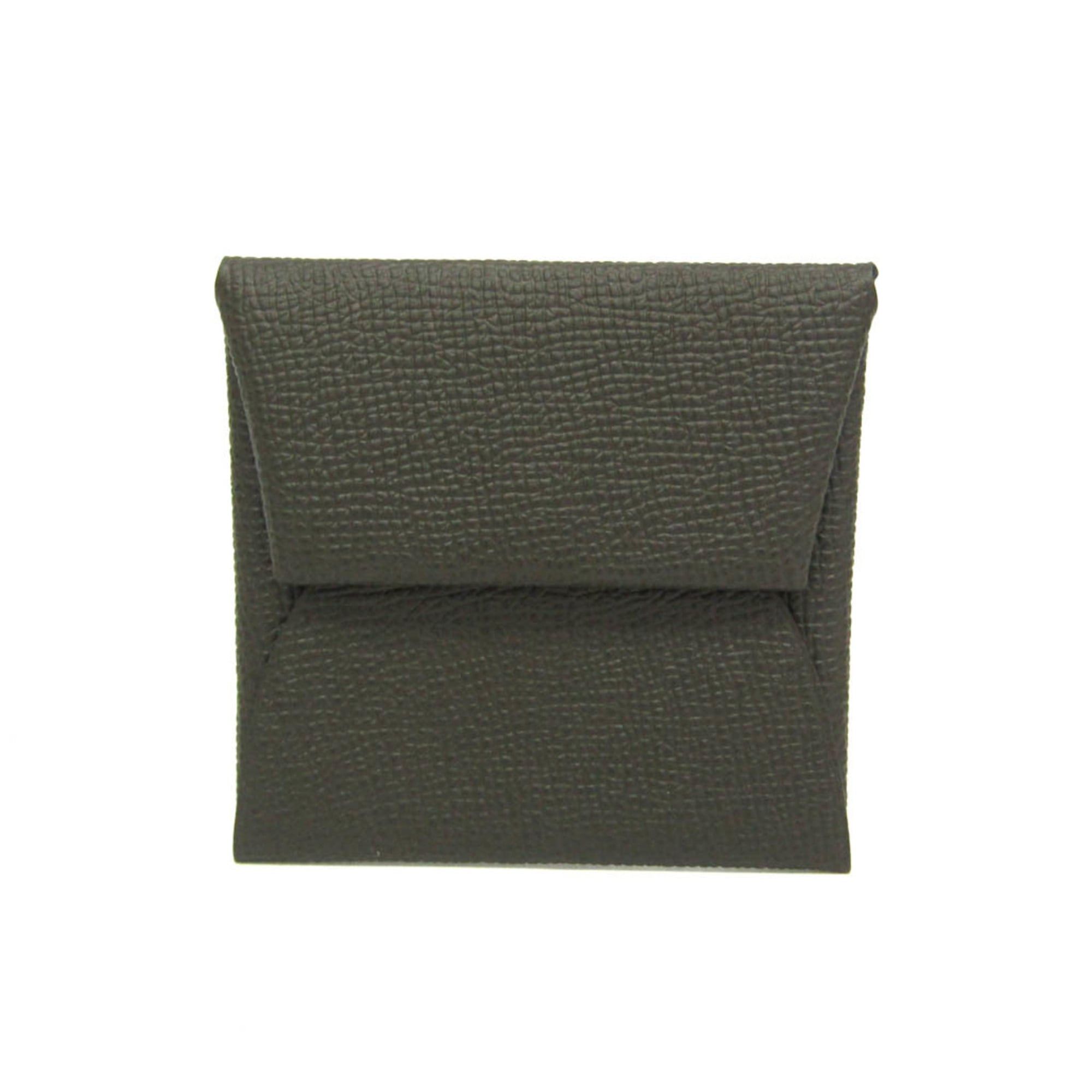 Hermes Hermes Bastia Men,Women Epsom Leather Coin Purse/coin Case Dark Khaki Size ONE SIZE - 1 Thumbnail