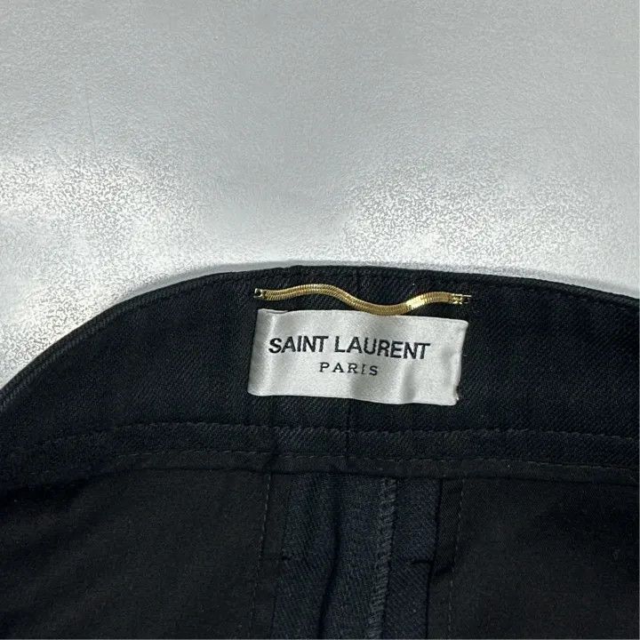 Saint Laurent Paris Saint Laurent Black High-Waisted Jeans for Women -2507 Size 35" - 3 Thumbnail