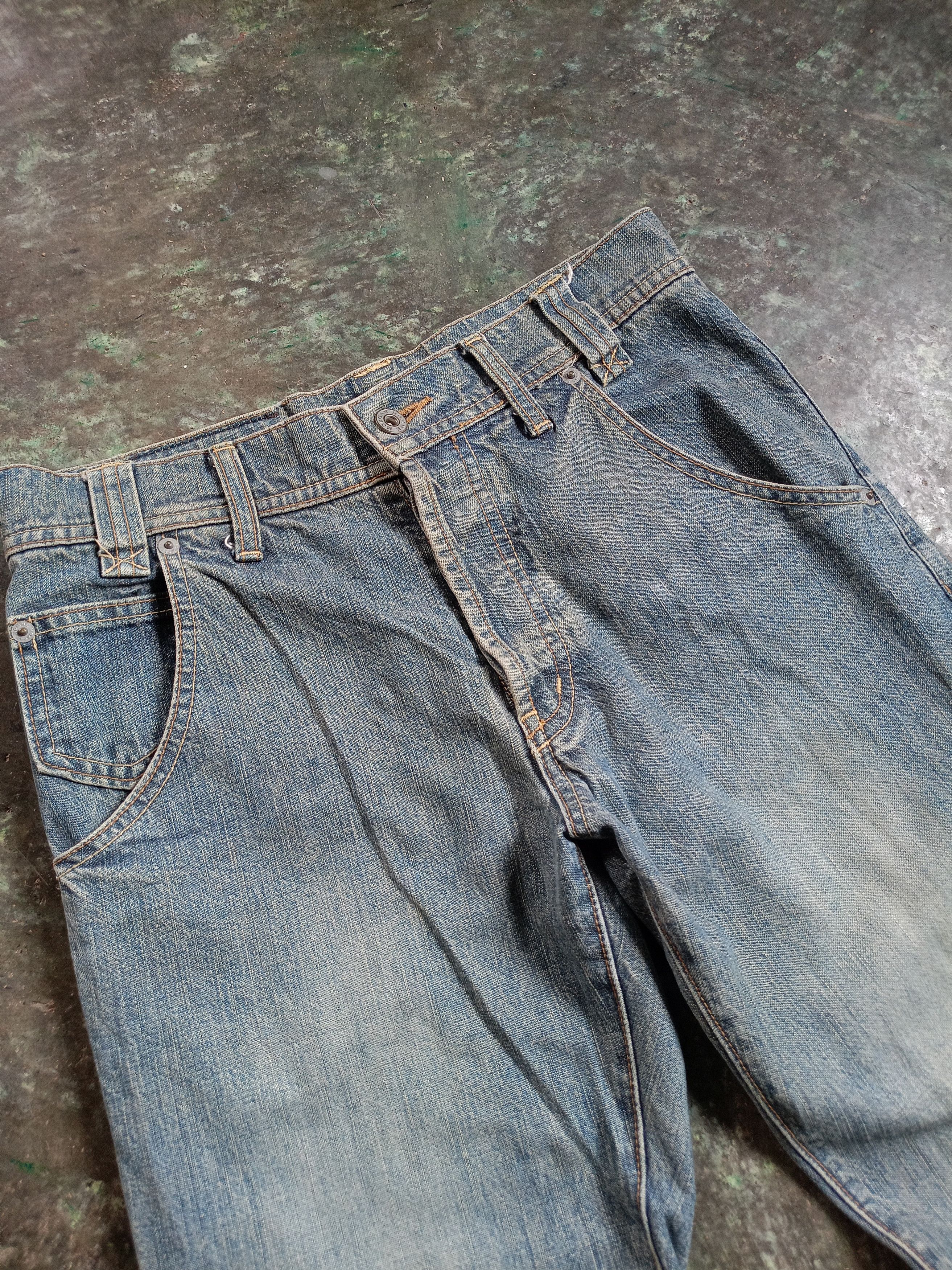 Japanese Brand 2000s Morgan Homme - ifsixwasnine style Flare Denim Pants Size US 28 / EU 44 - 4 Thumbnail