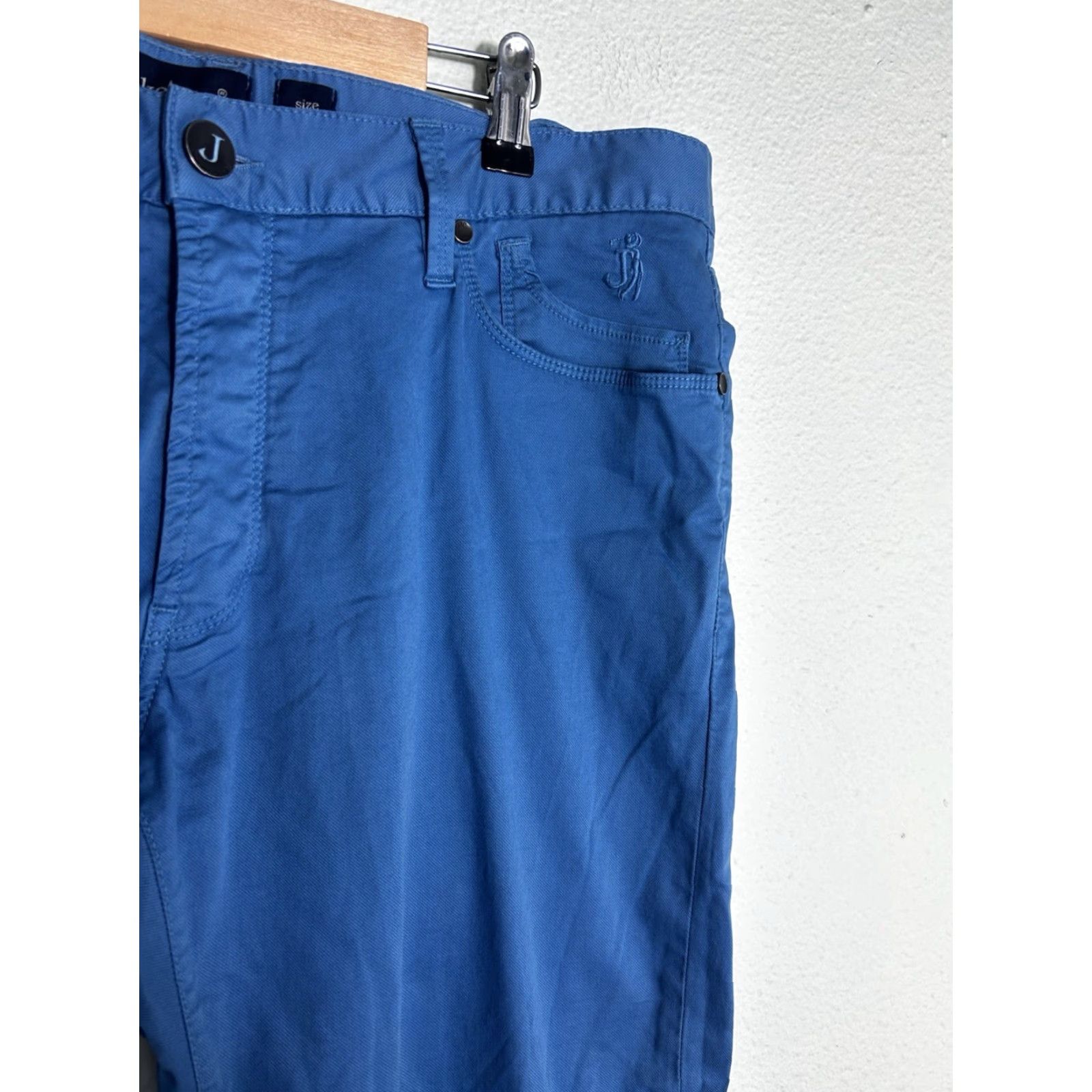 Jeckerson Jeckerson Slim Fit Chino Pants Blue Men's 36 Regular 31in Cotton Made in Italy Size US 36 / EU 52 - 5 Thumbnail